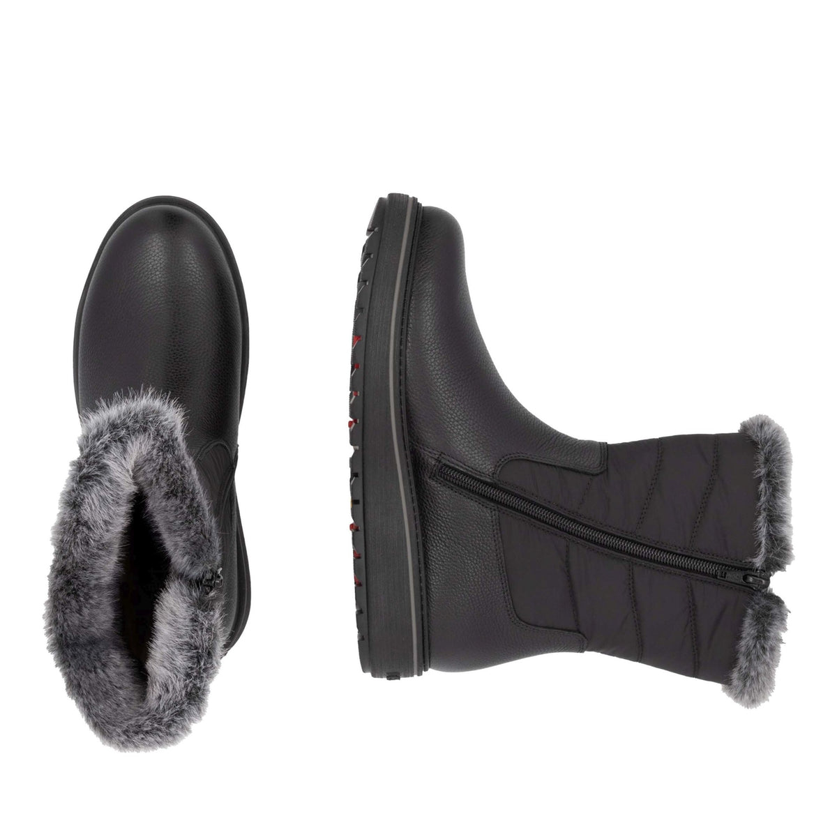 Women's Black Mid-Height Ankle Boots
