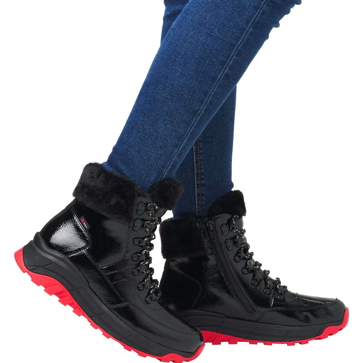Women's Black Mid-Height Ankle Boots