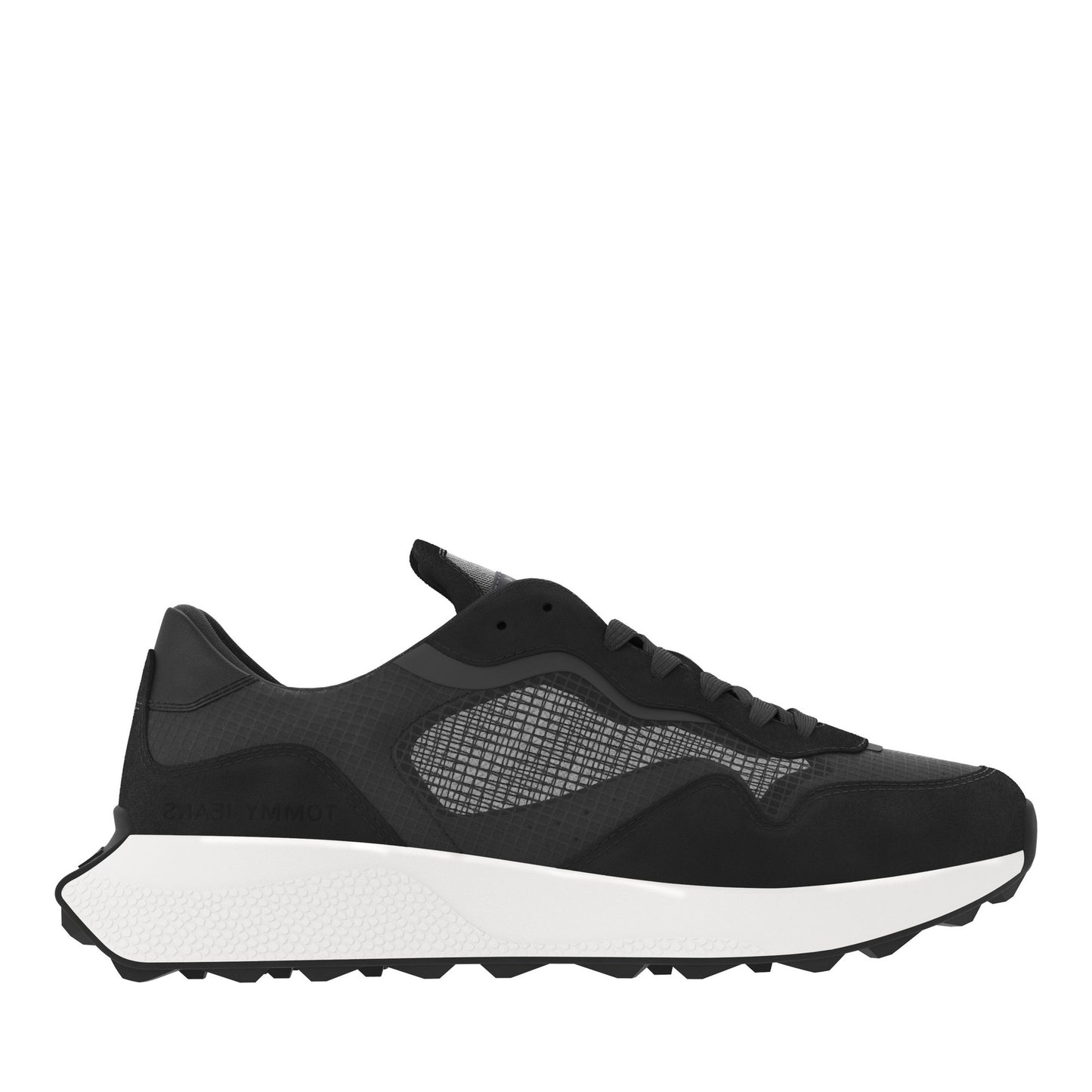 Men's Black Translucent Athletic Sneakers