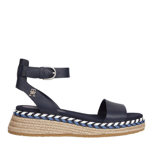 Women's Blue Low Open-Toe Sandals