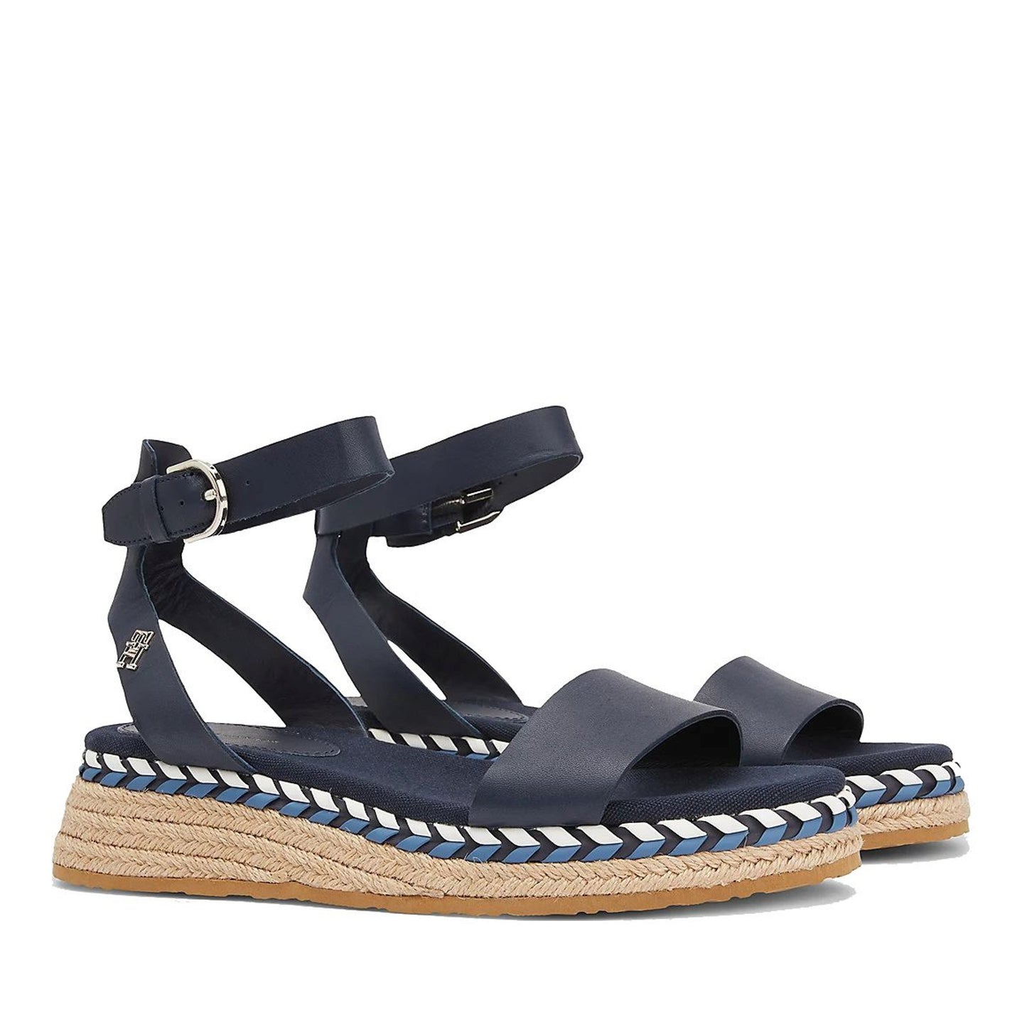 Women's Blue Low Open-Toe Sandals