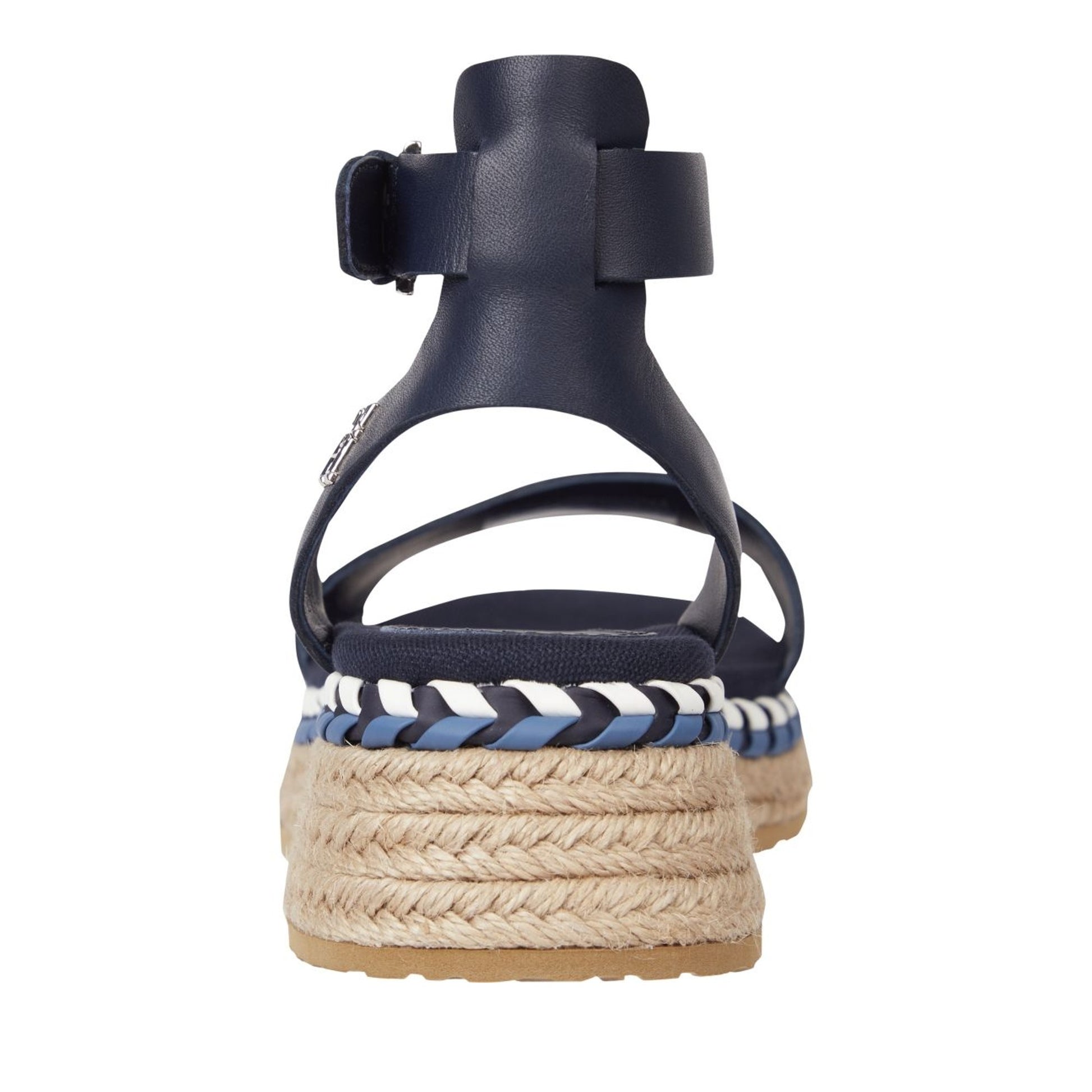 Women's Blue Low Open-Toe Sandals