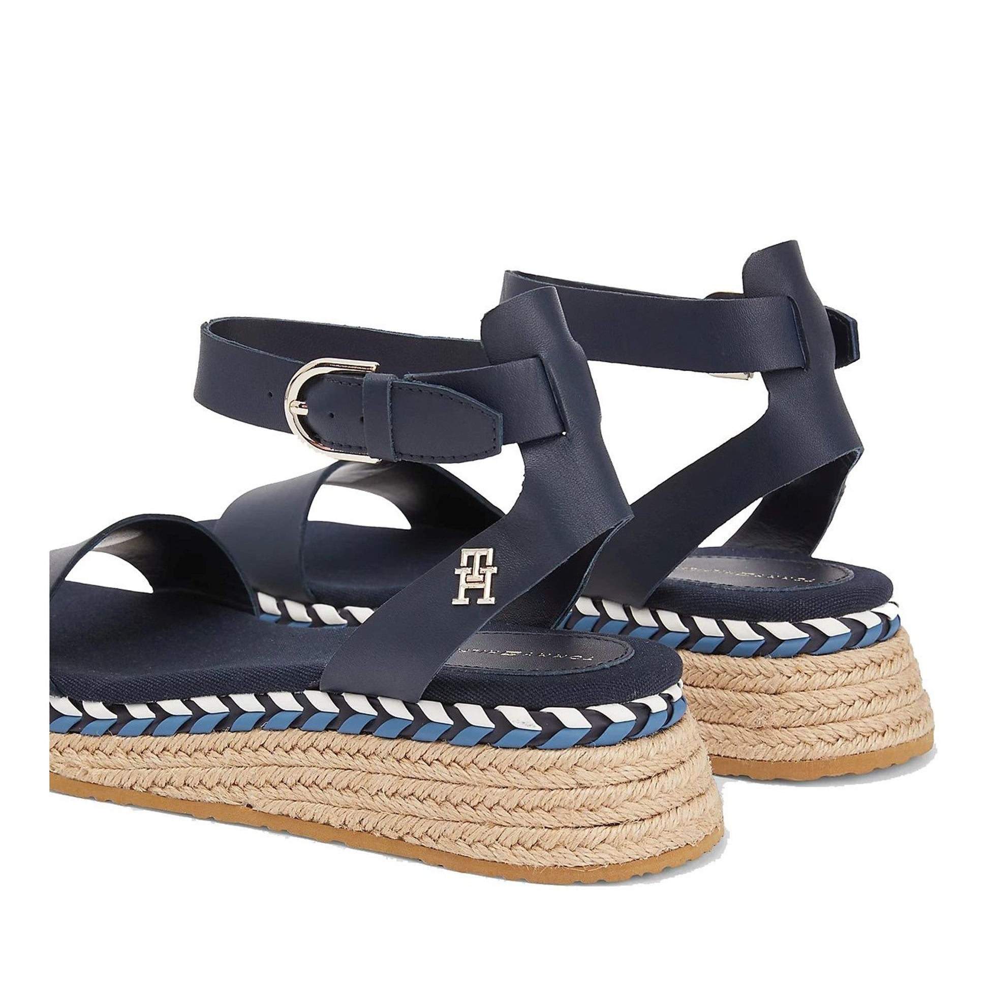Women's Blue Low Open-Toe Sandals