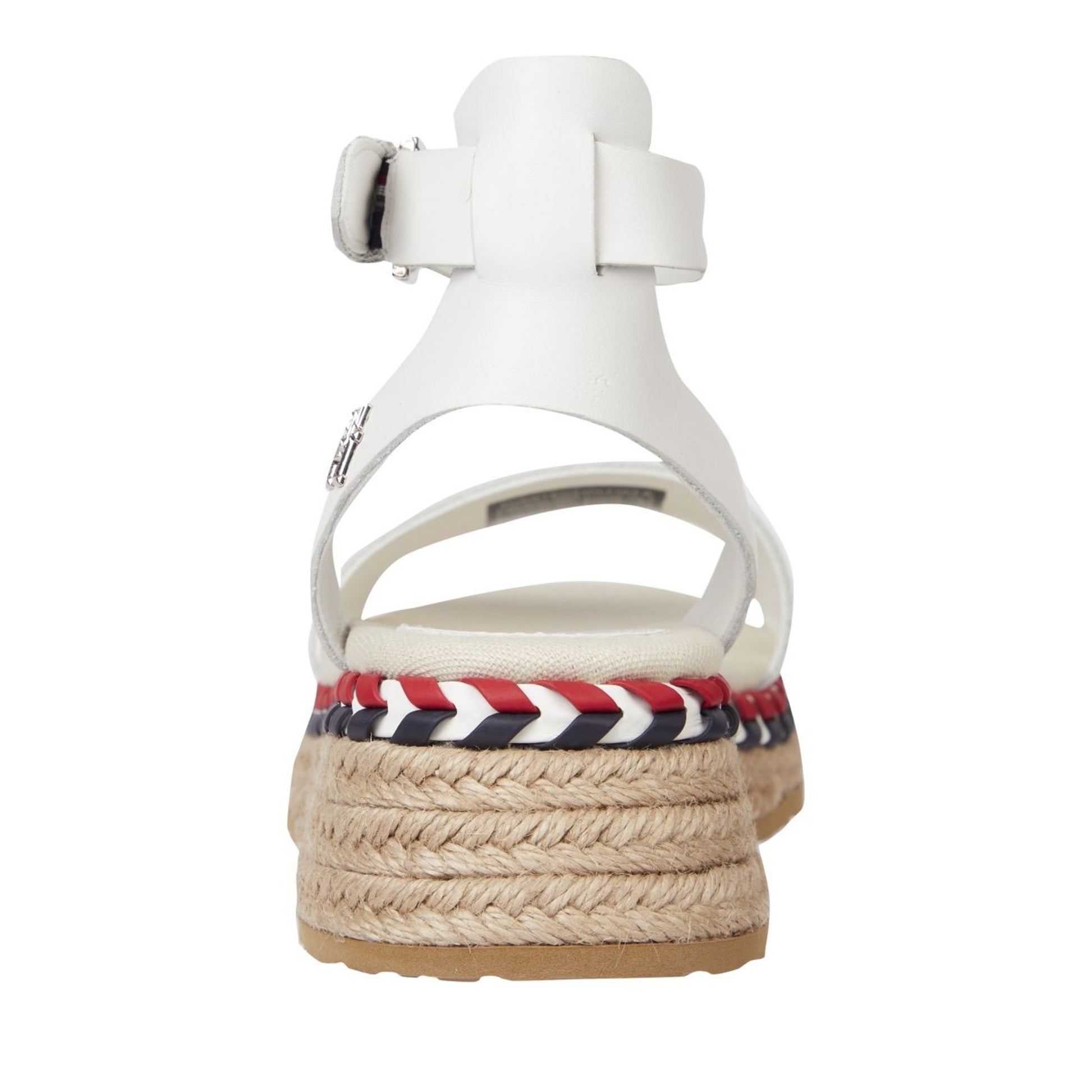 Women's White Low Wedge Open-Toe Sandals