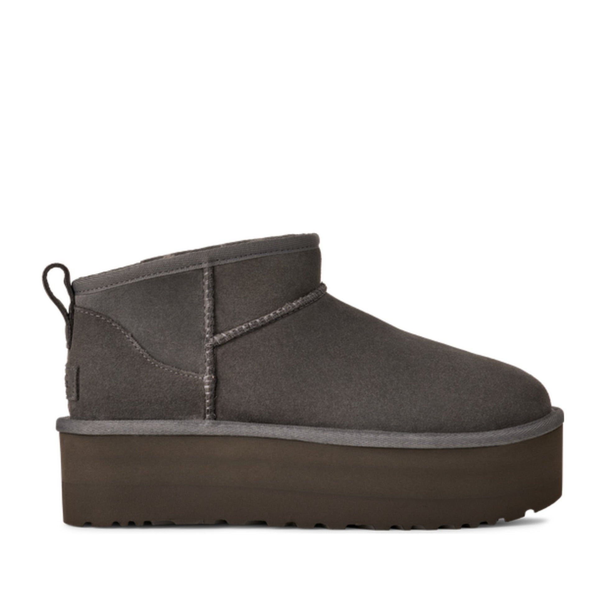 Classic Ultra Mini Platform Women's Gray Ankle Boots