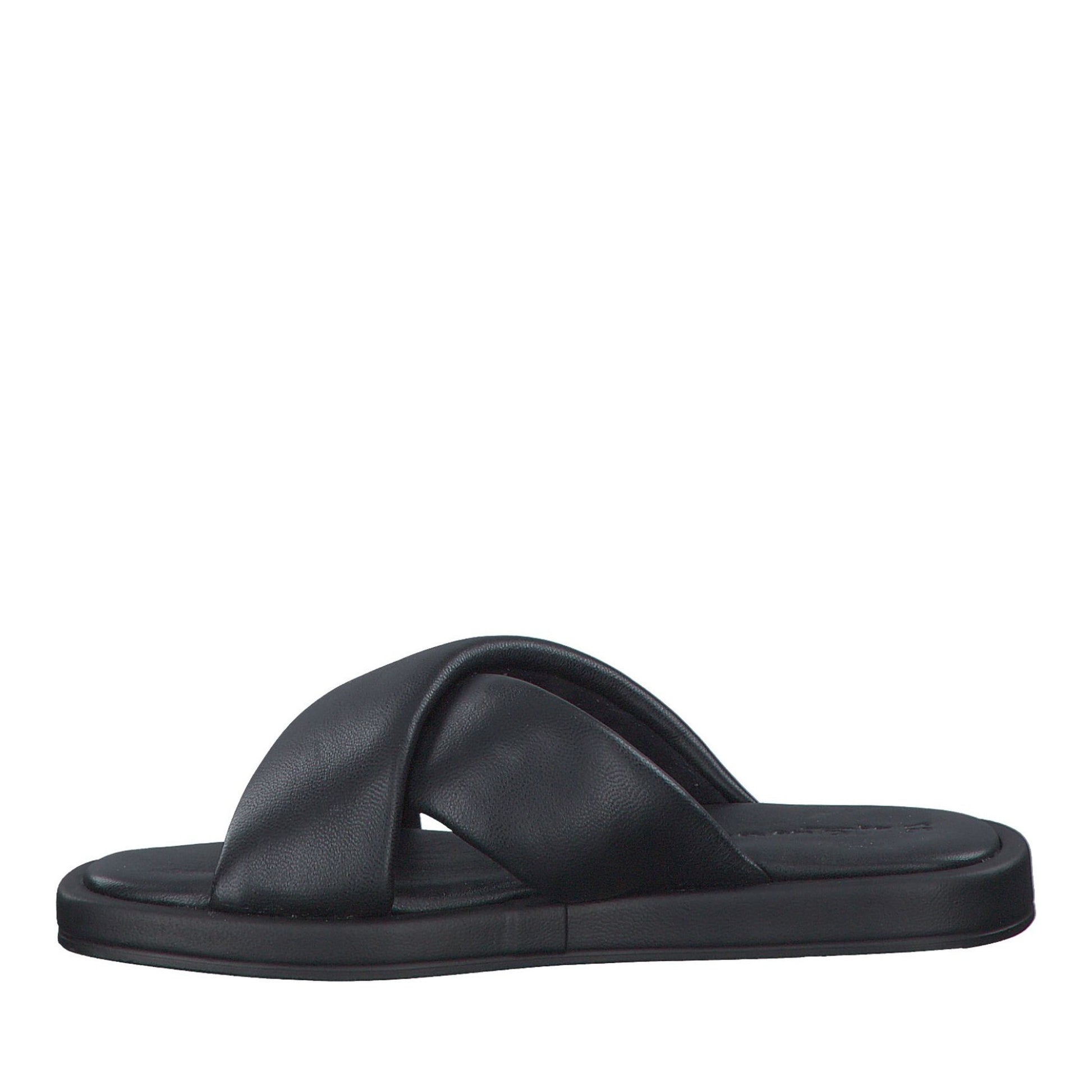 Women's Black Open-Toe Slippers