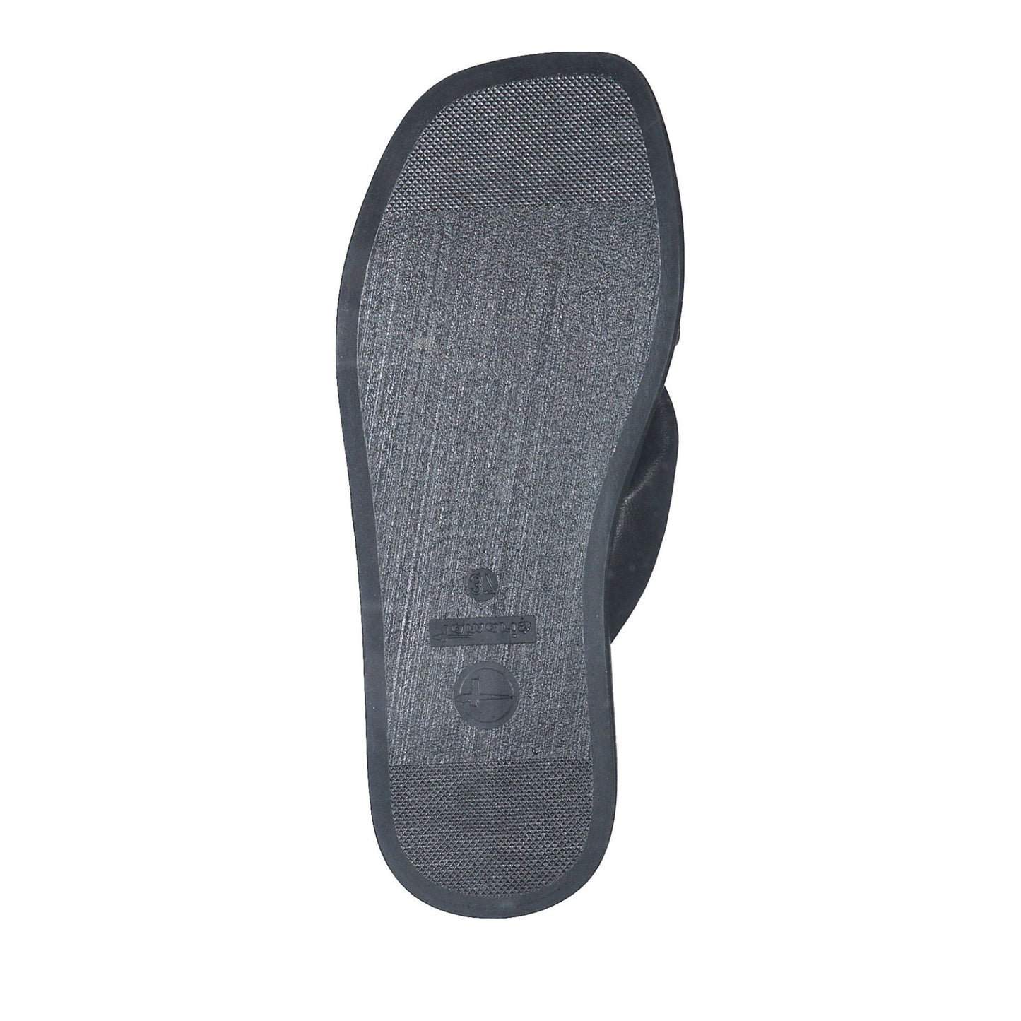 Women's Black Open-Toe Slippers