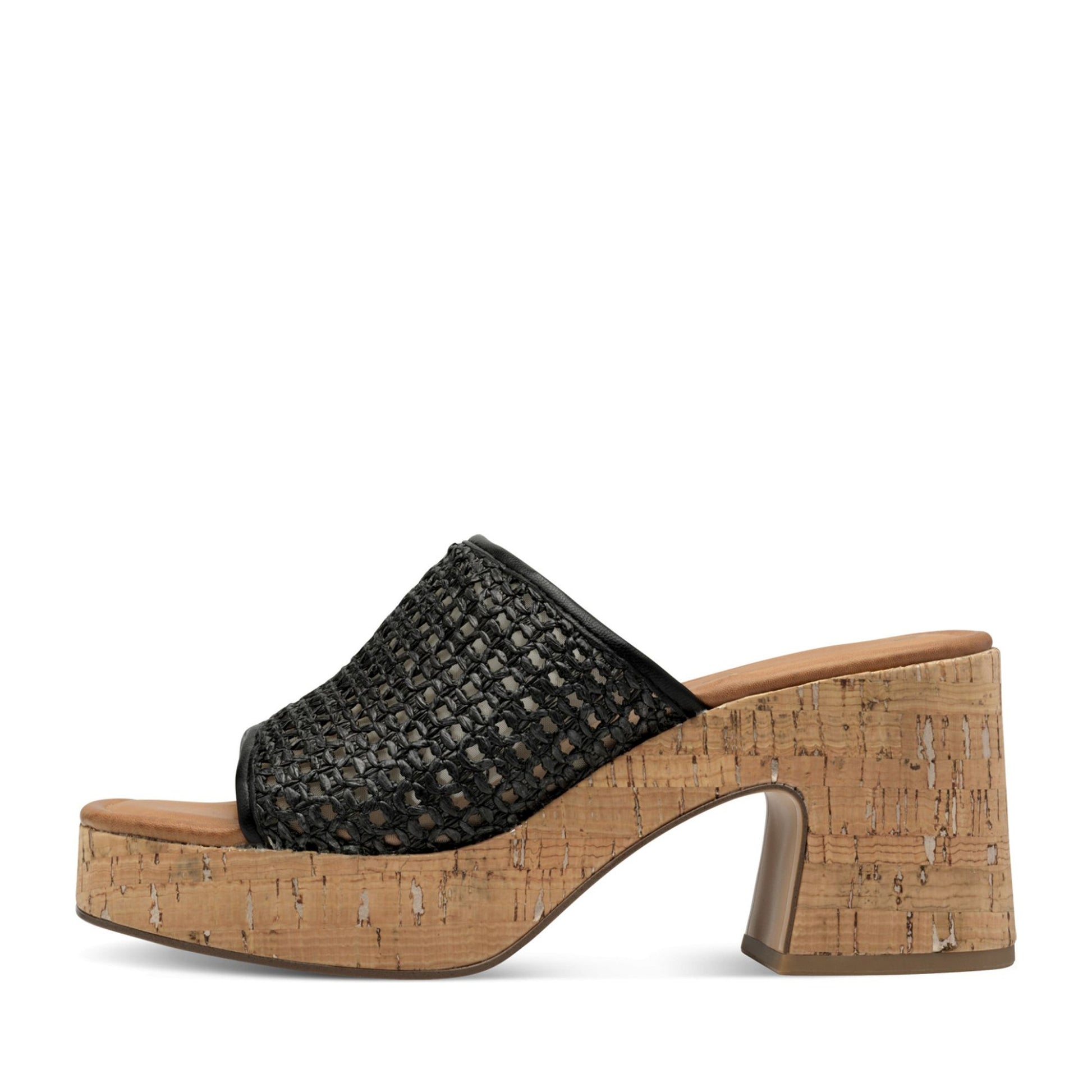 Women's Black Dress Open-Toe Mule Slippers