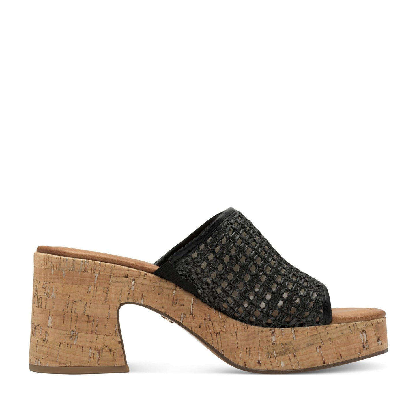 Women's Black Dress Open-Toe Mule Slippers