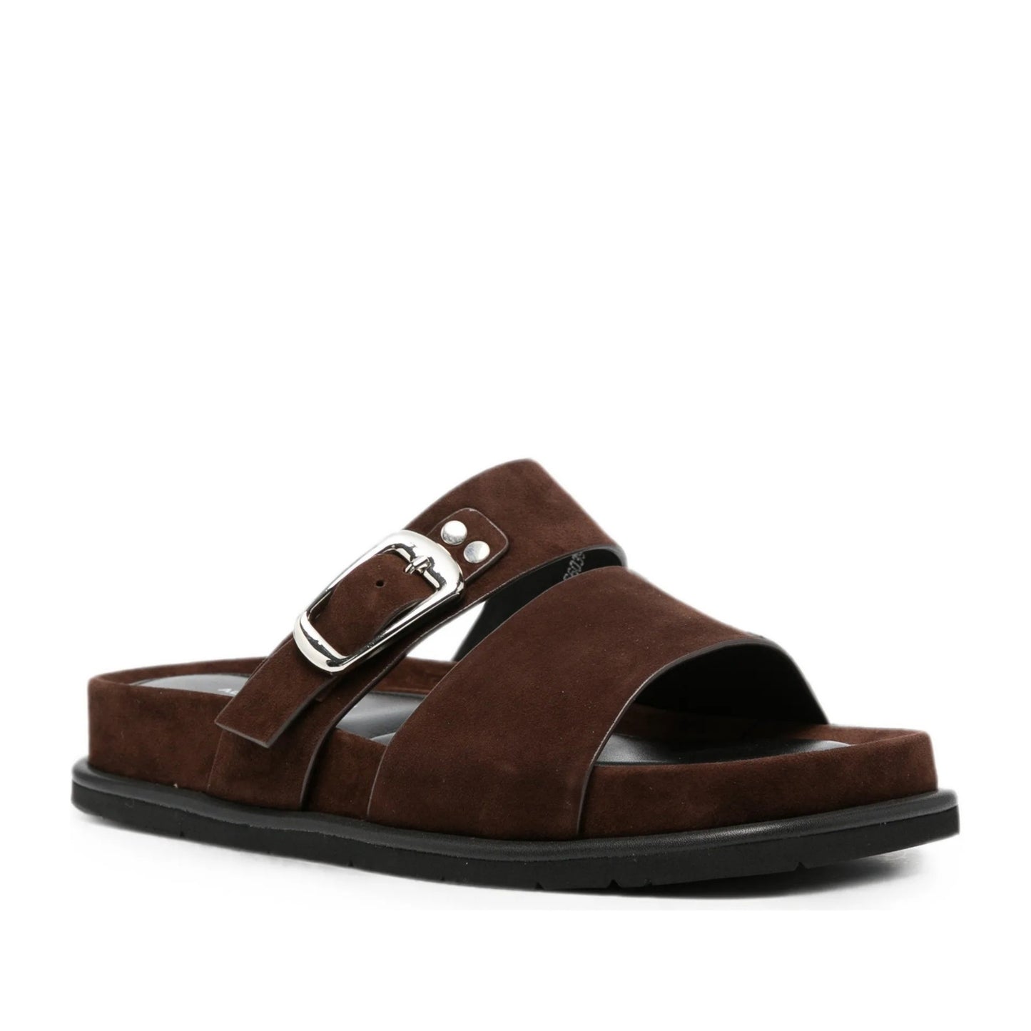 Women's Brown Wedge Open-Toe Slippers