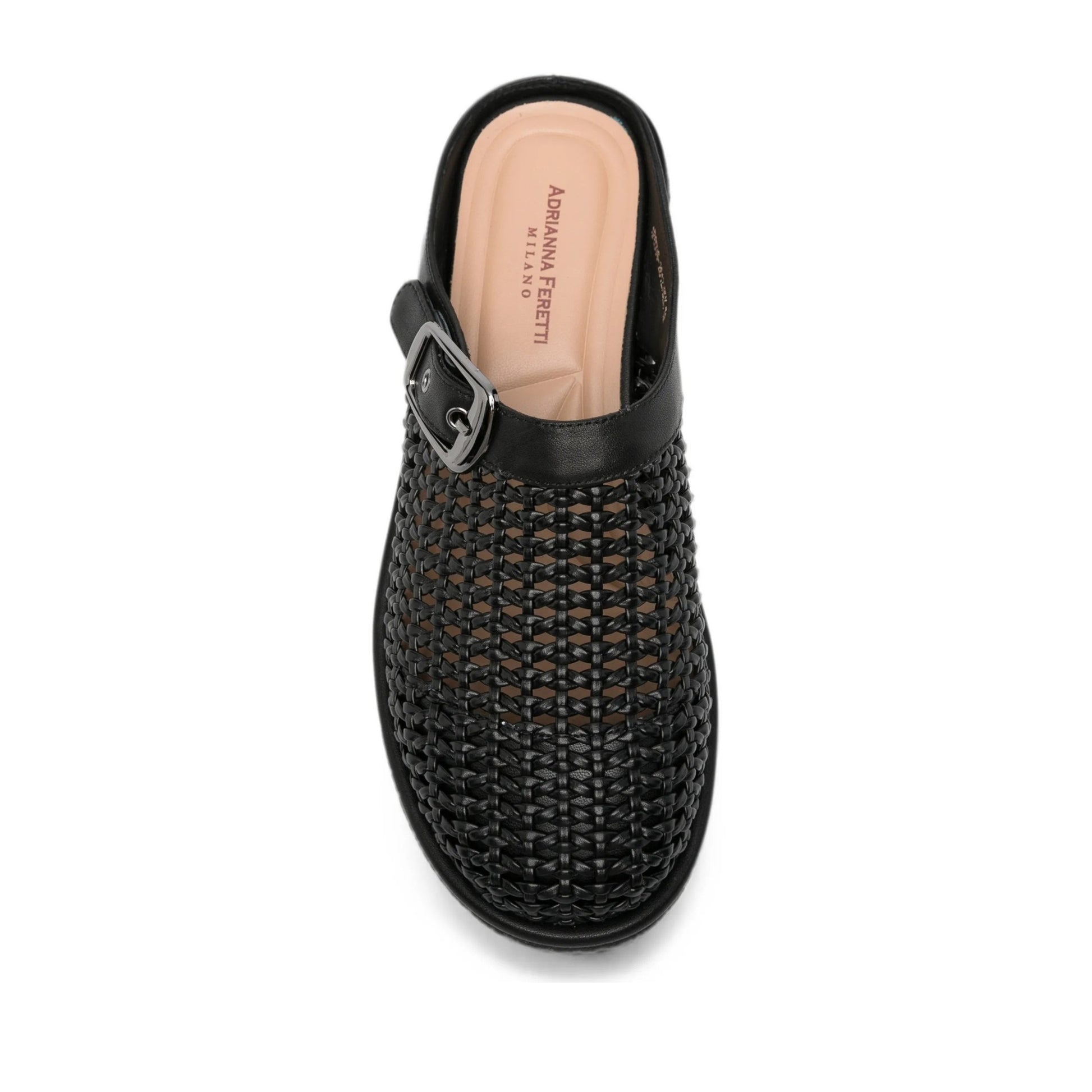 Women's Black Wedge Mule Slippers