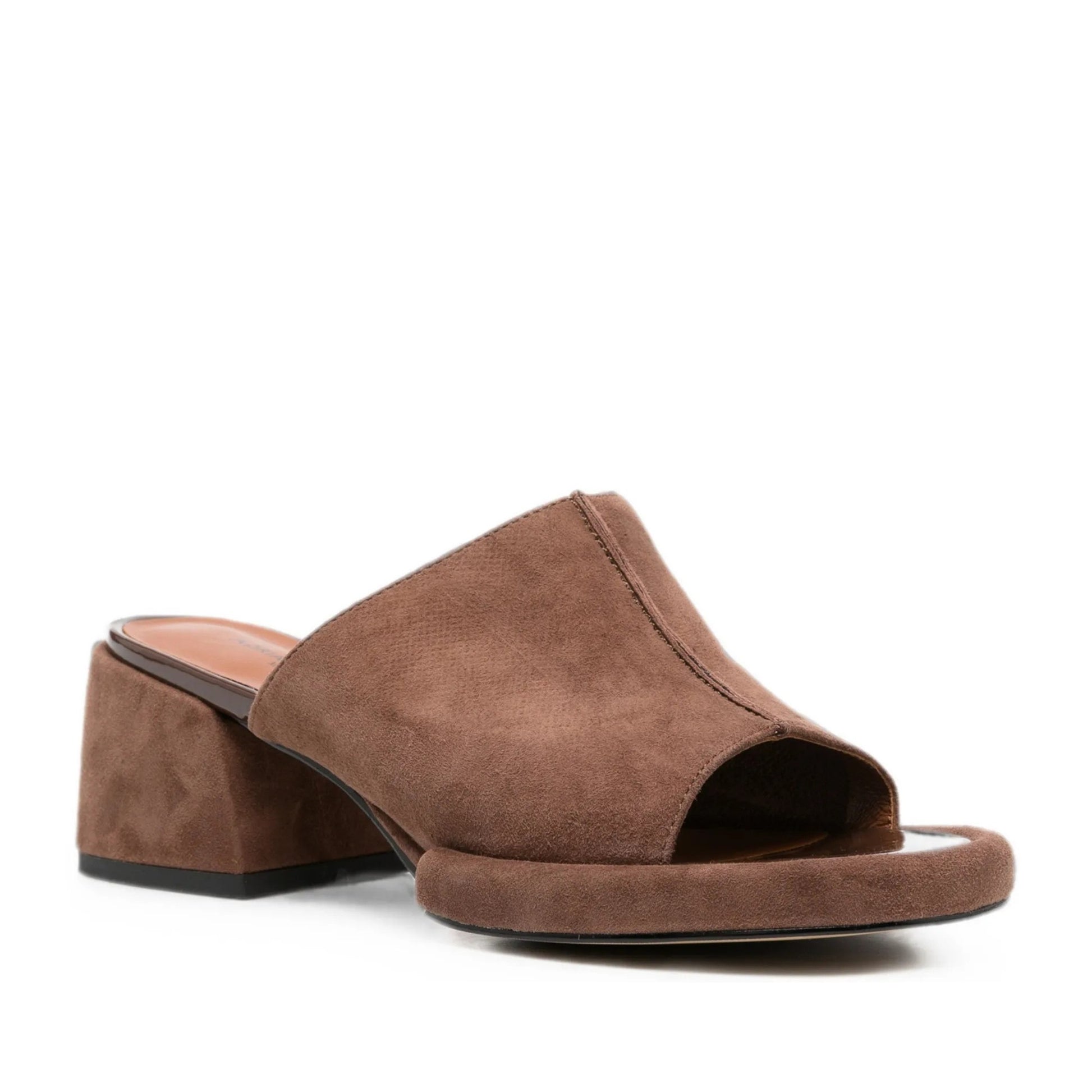 Women's Brown Open-Toe Slippers