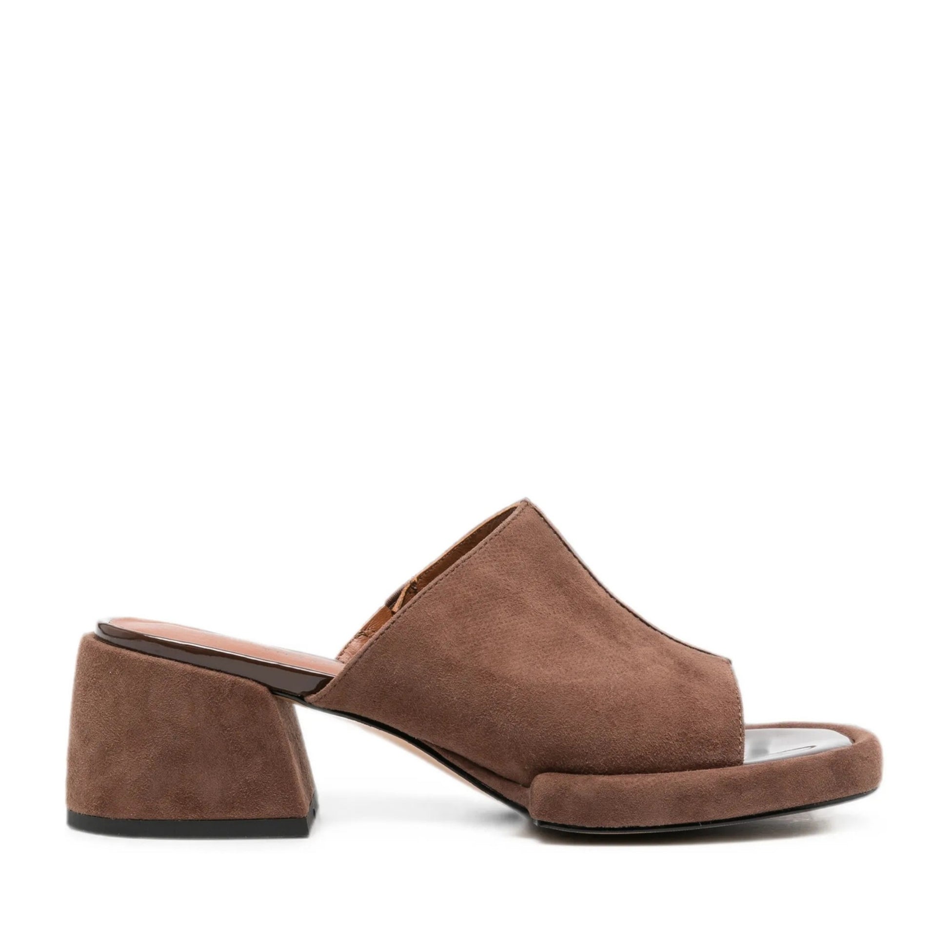 Women's Brown Open-Toe Slippers