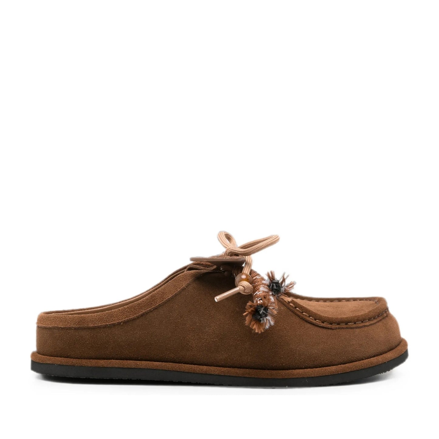 Women's Brown Wedge Mule Slippers