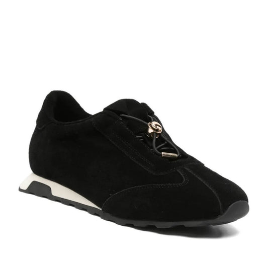 Women's Black Wedge Fashion Sneakers