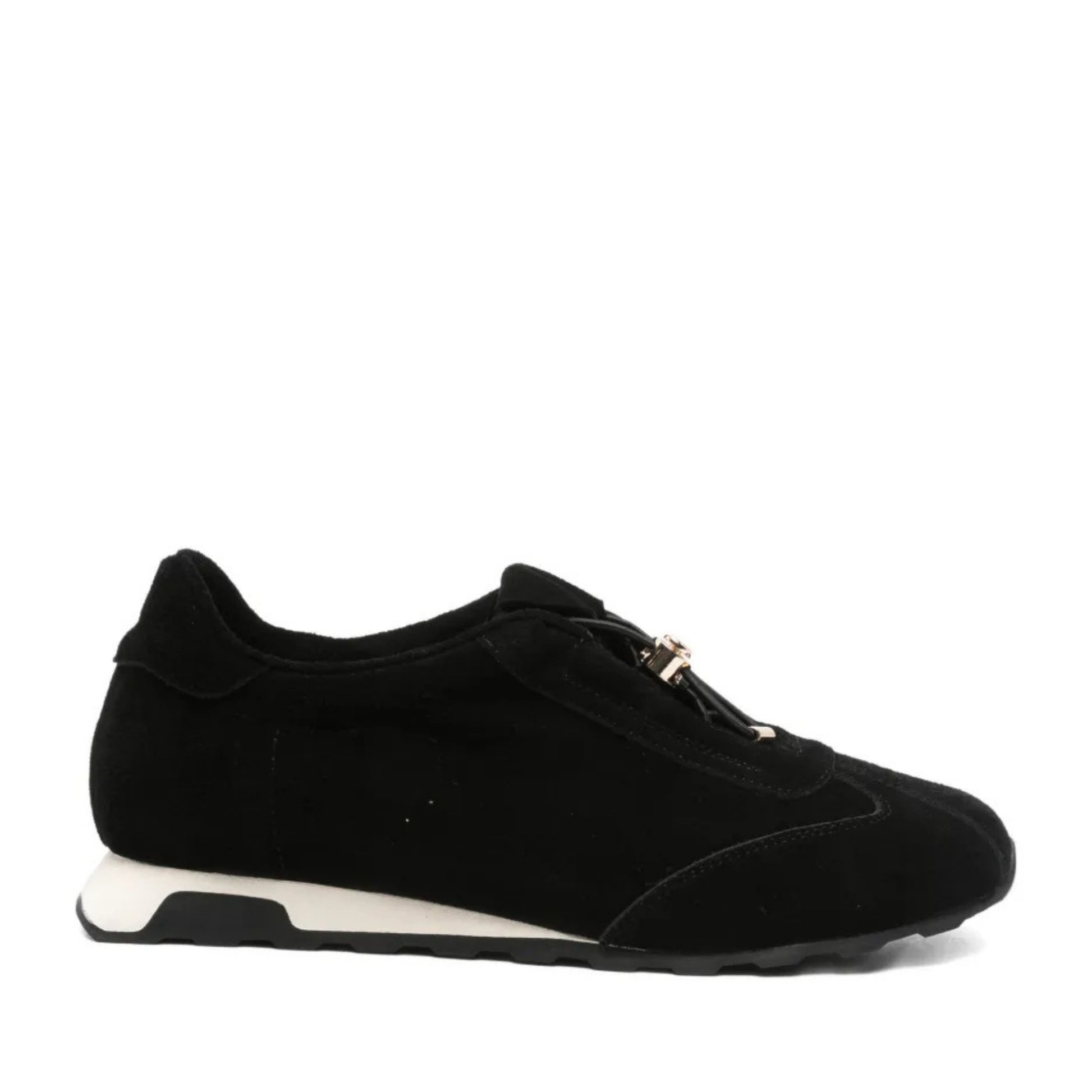 Women's Black Wedge Fashion Sneakers