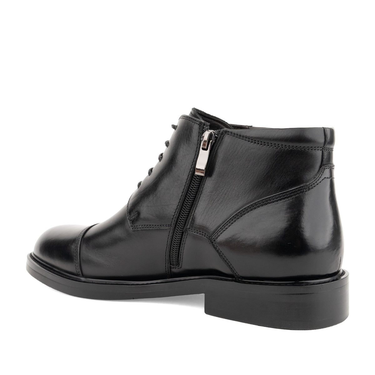 black elegant closed booties