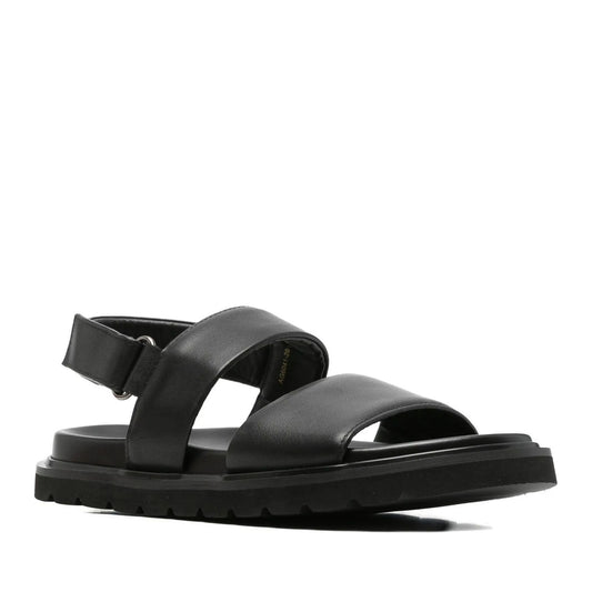 Men's Black Wedge Open-Toe Sandals