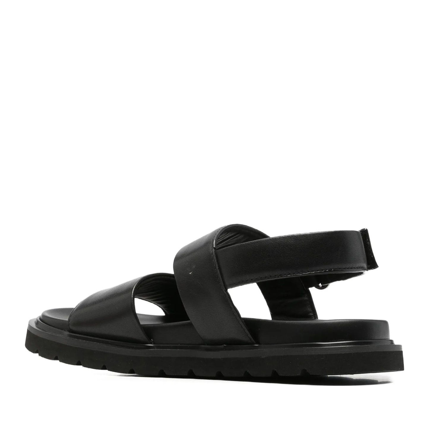 Men's Black Wedge Open-Toe Sandals