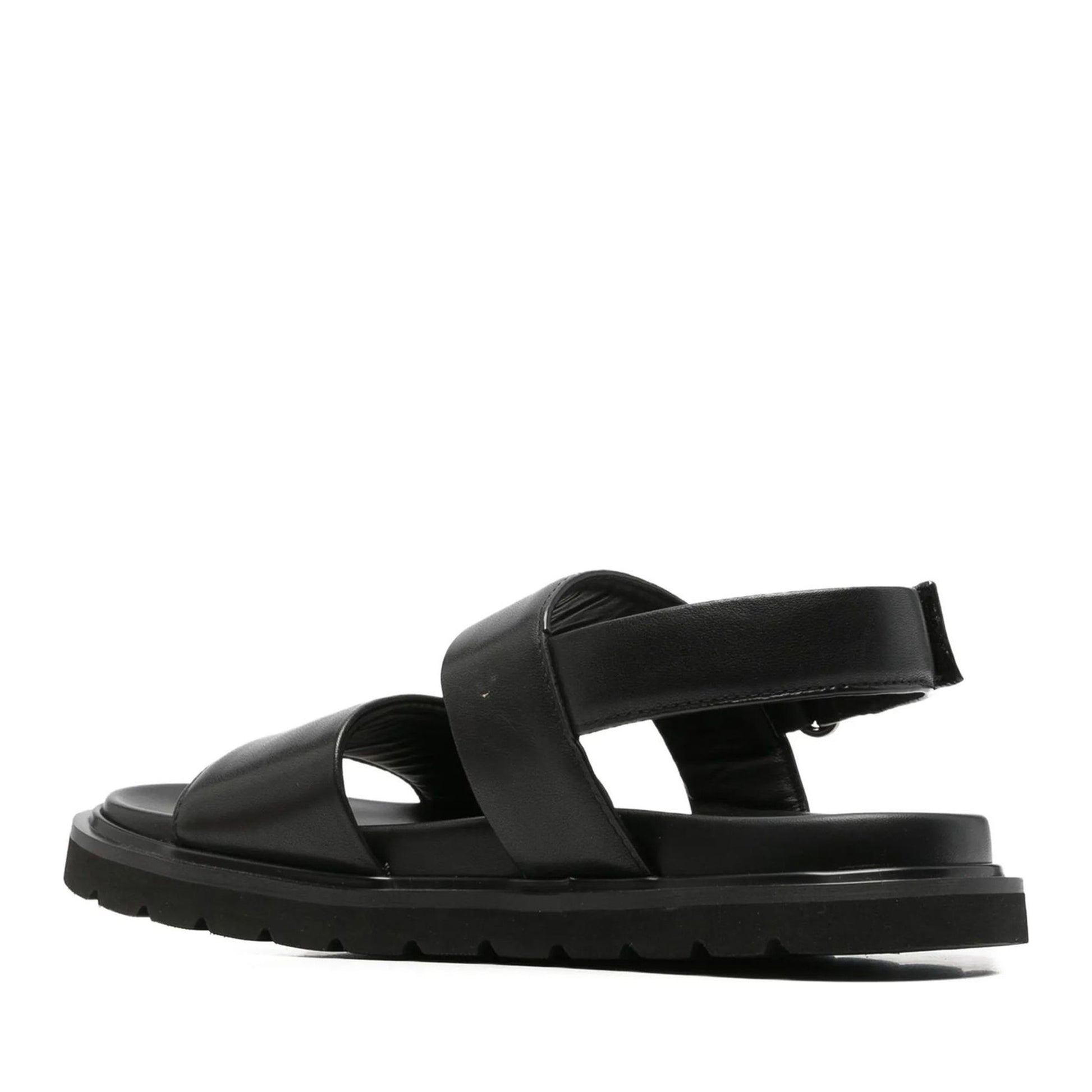 Men's Black Wedge Open-Toe Sandals