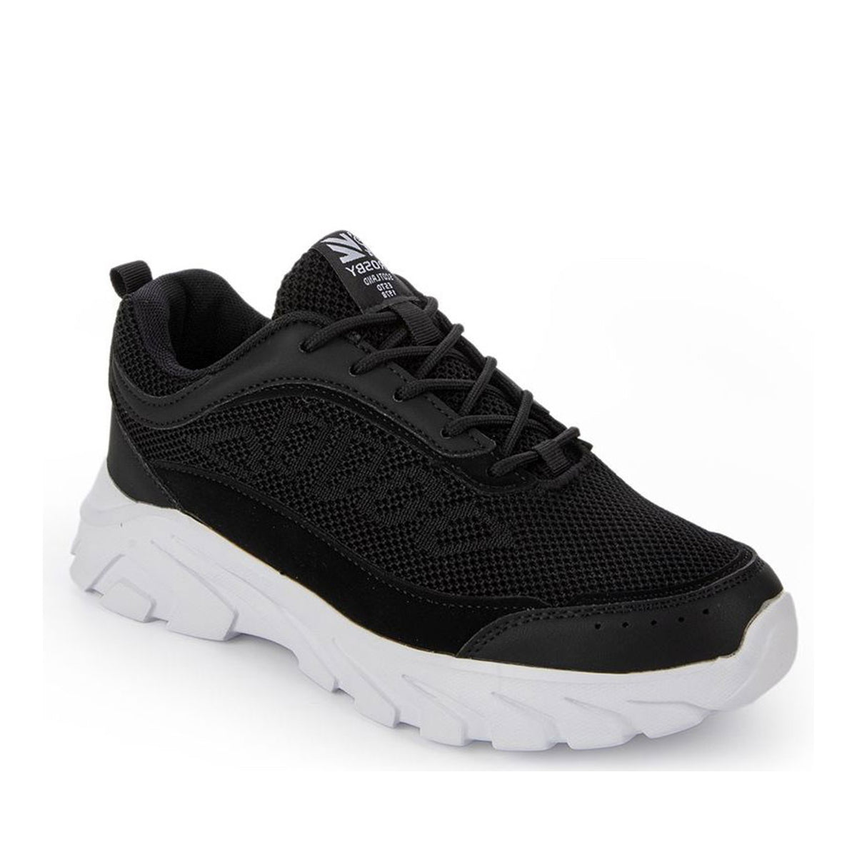 black casual closed sneakers