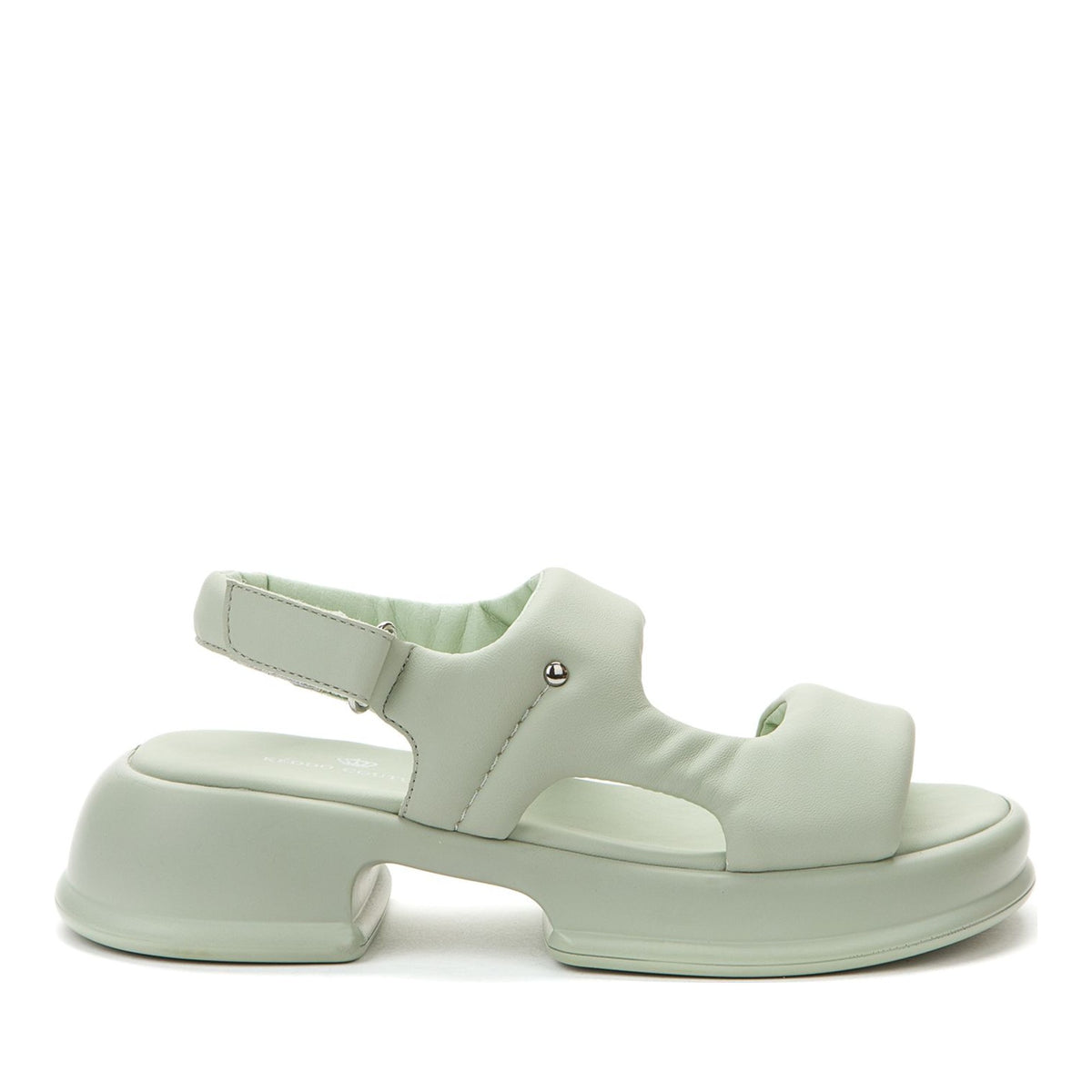green casual open sandals