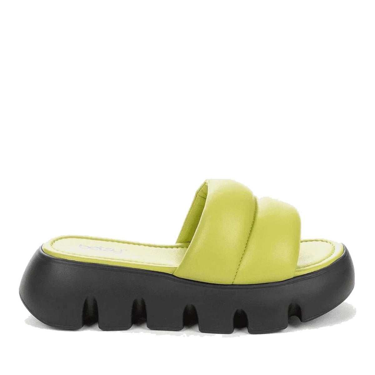 green casual open slippers
