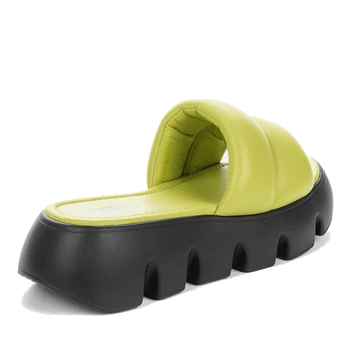 green casual open slippers