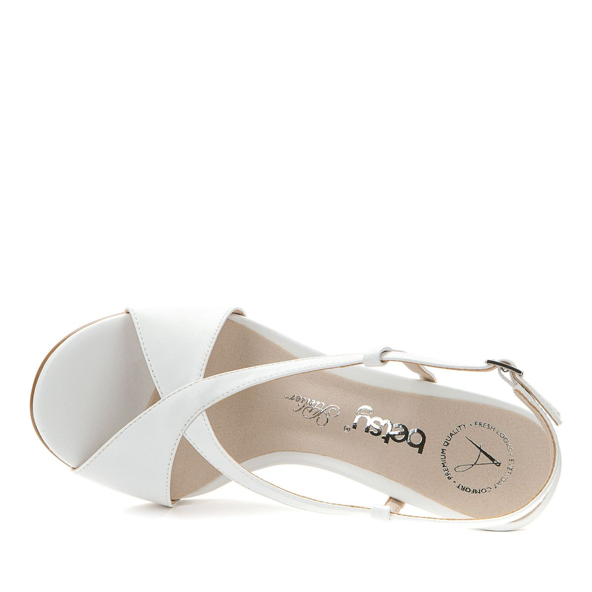 white elegant open pumps