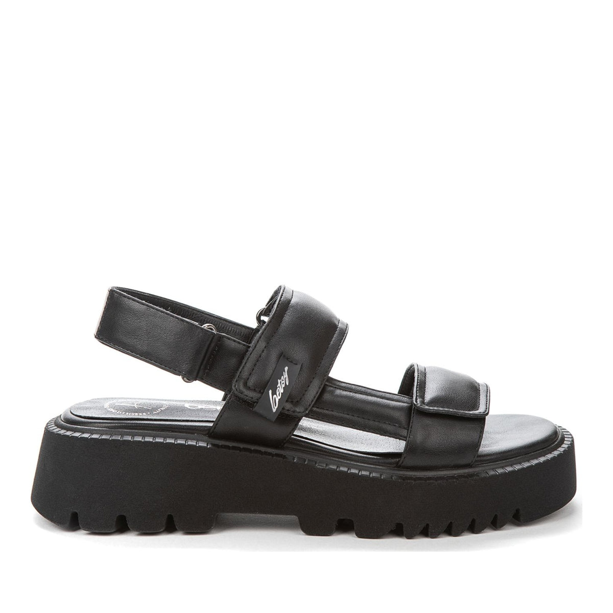 black casual open sandals