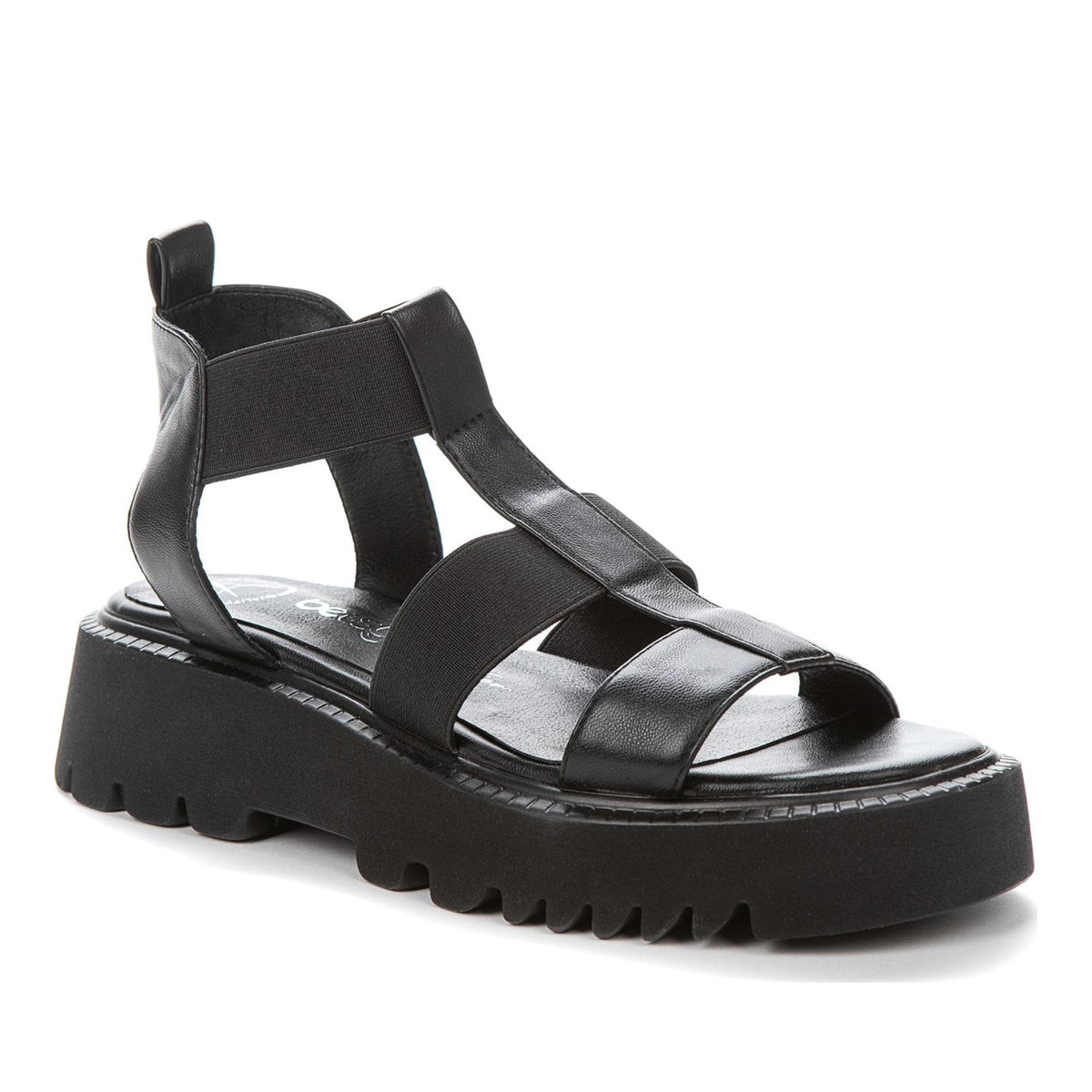 black casual open sandals