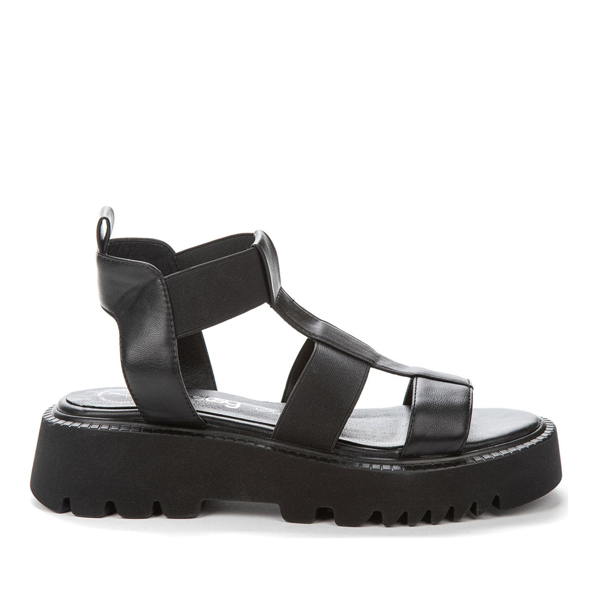 black casual open sandals