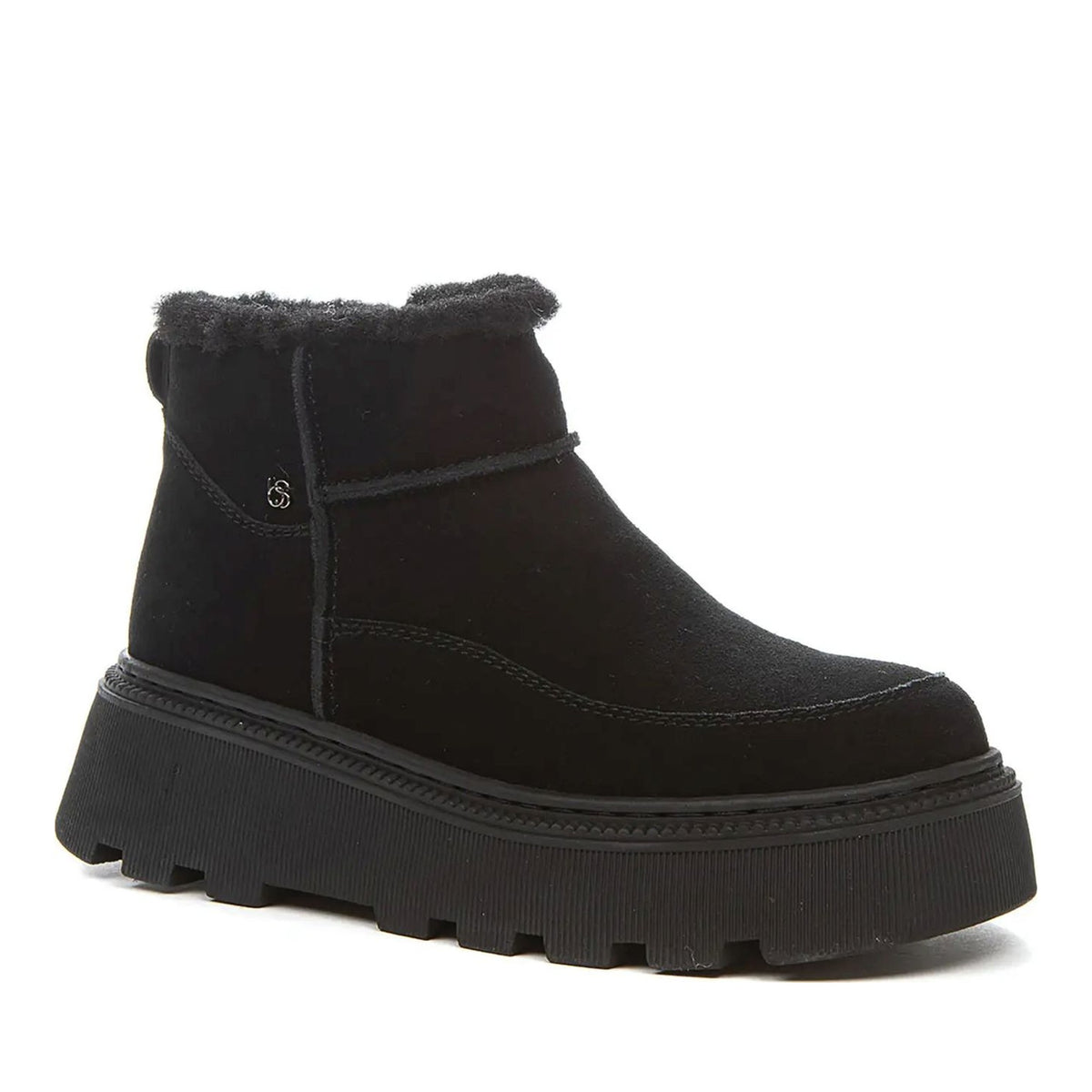 Women's Black Wedge Ankle Boots