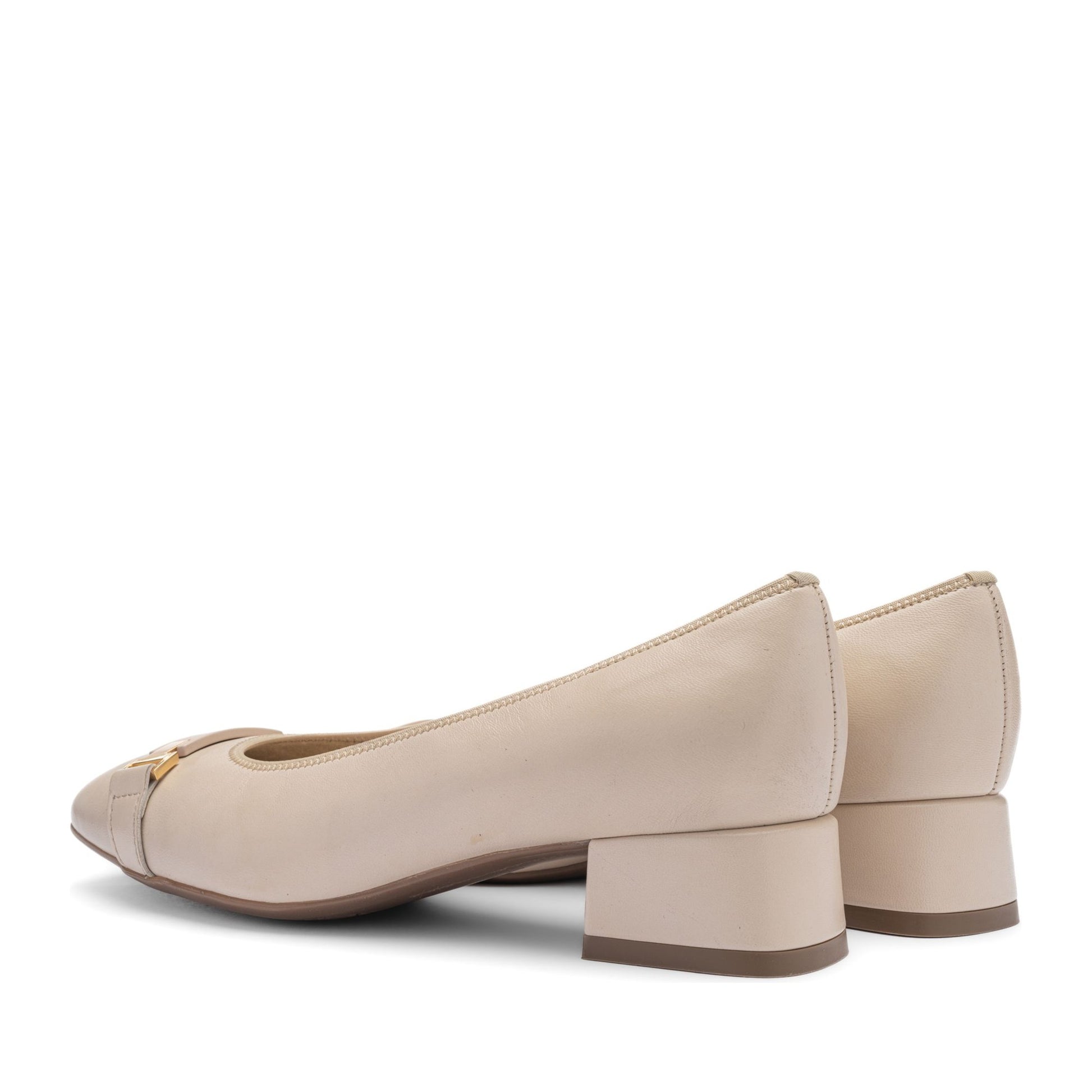 Graz Women's Beige Open-Toe Ballet Flats