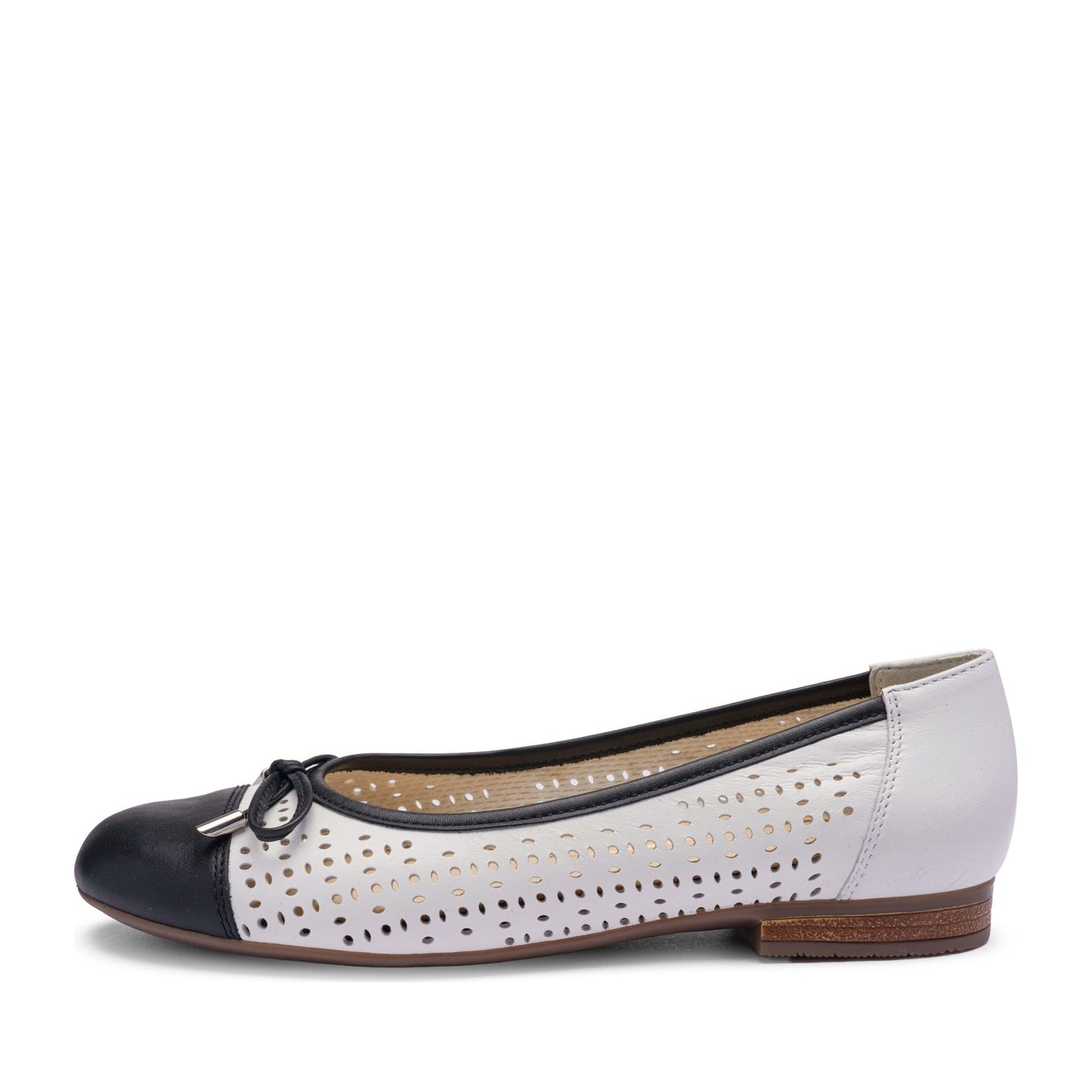 Sardinia Women's White Open-Toe Ballet Flats