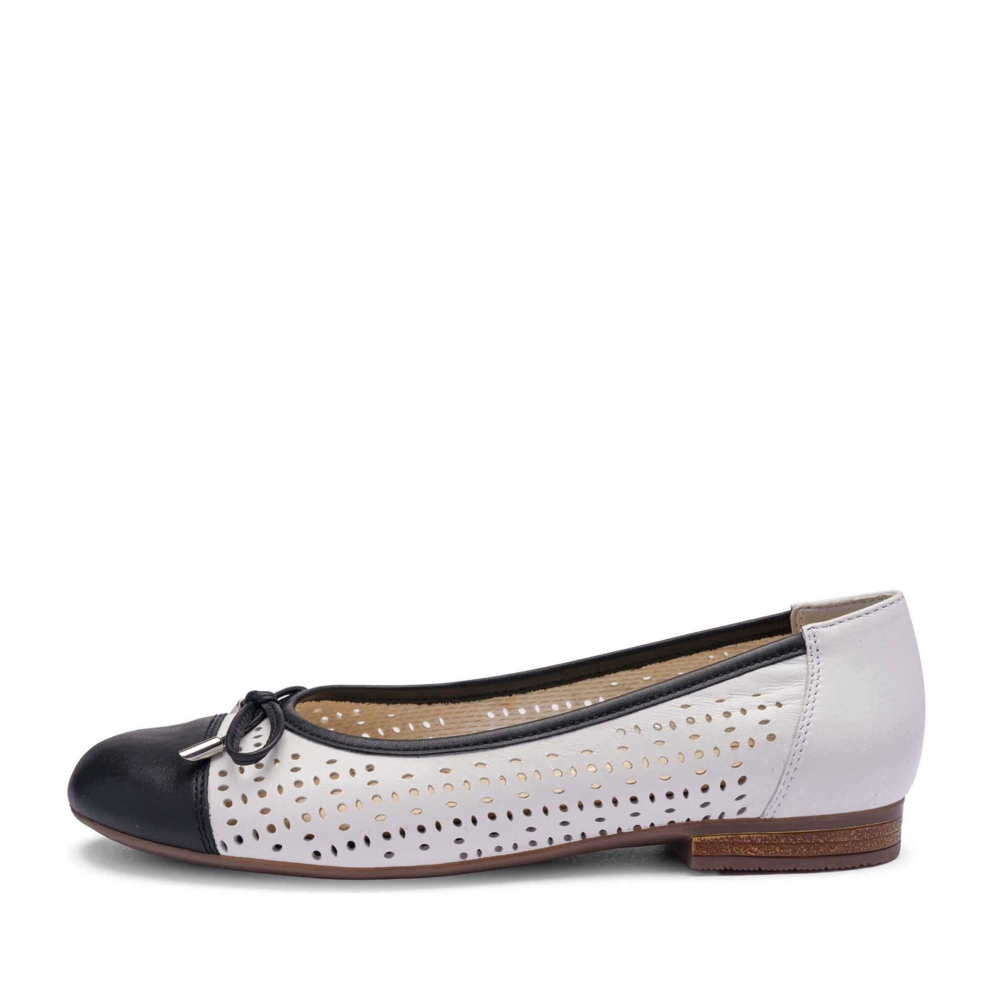 Sardinia Women's White Open-Toe Ballet Flats
