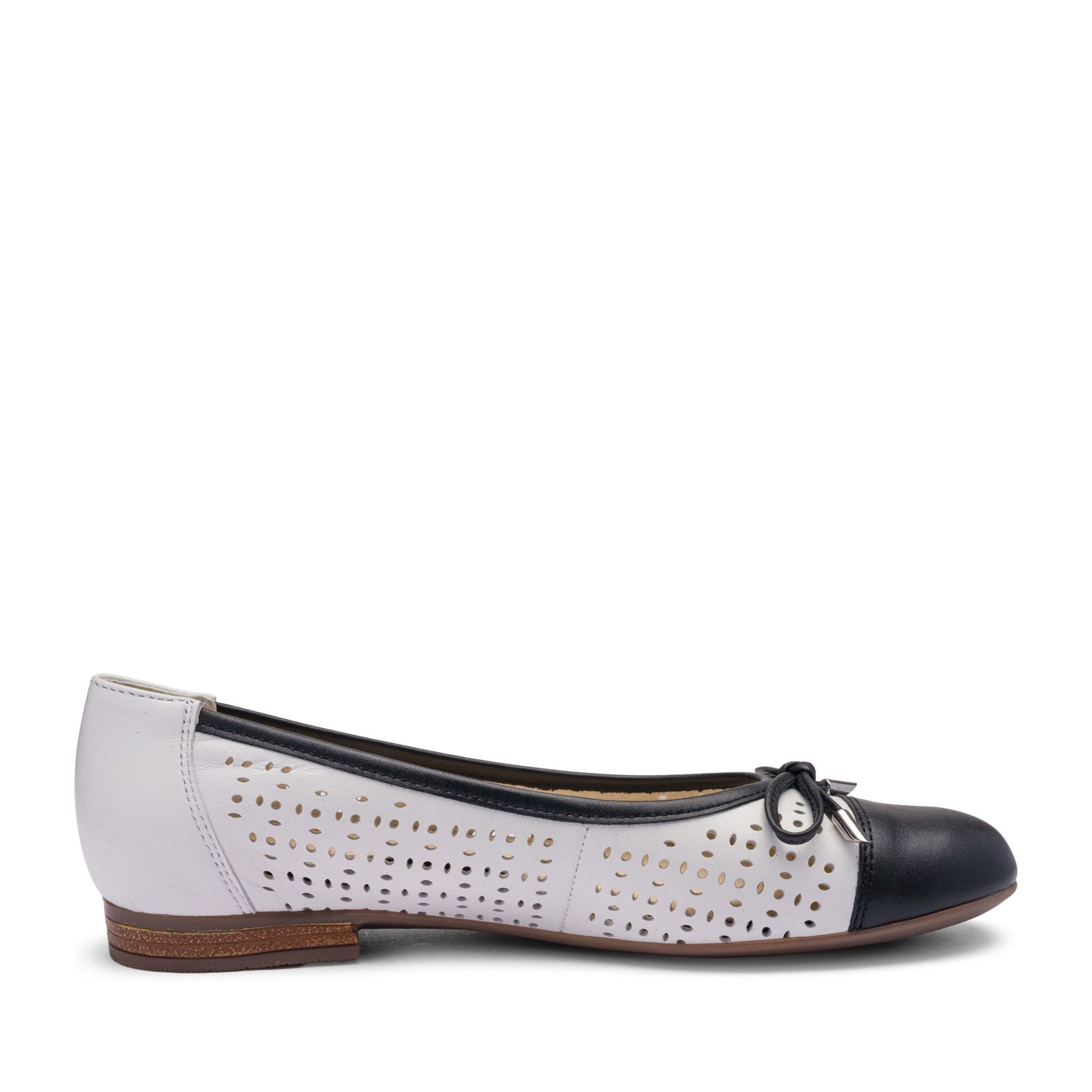 Sardinia Women's White Open-Toe Ballet Flats