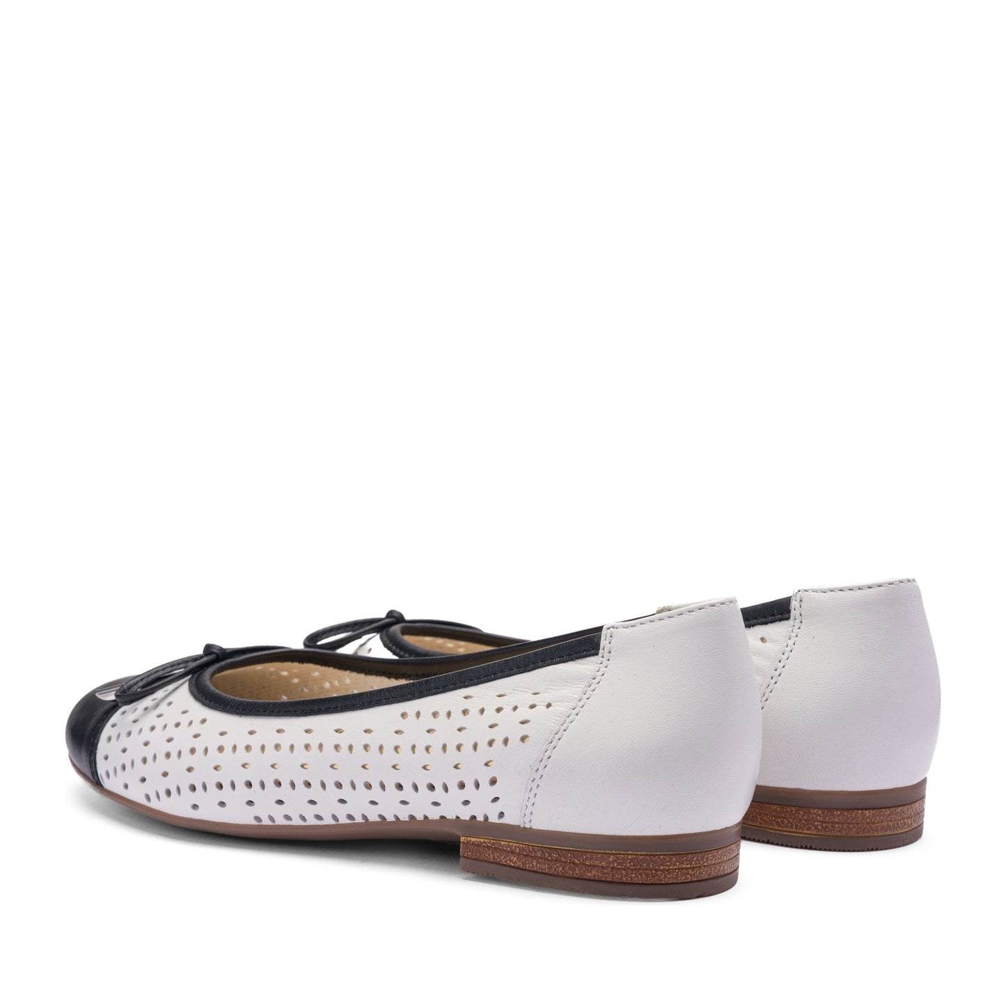 Sardinia Women's White Open-Toe Ballet Flats