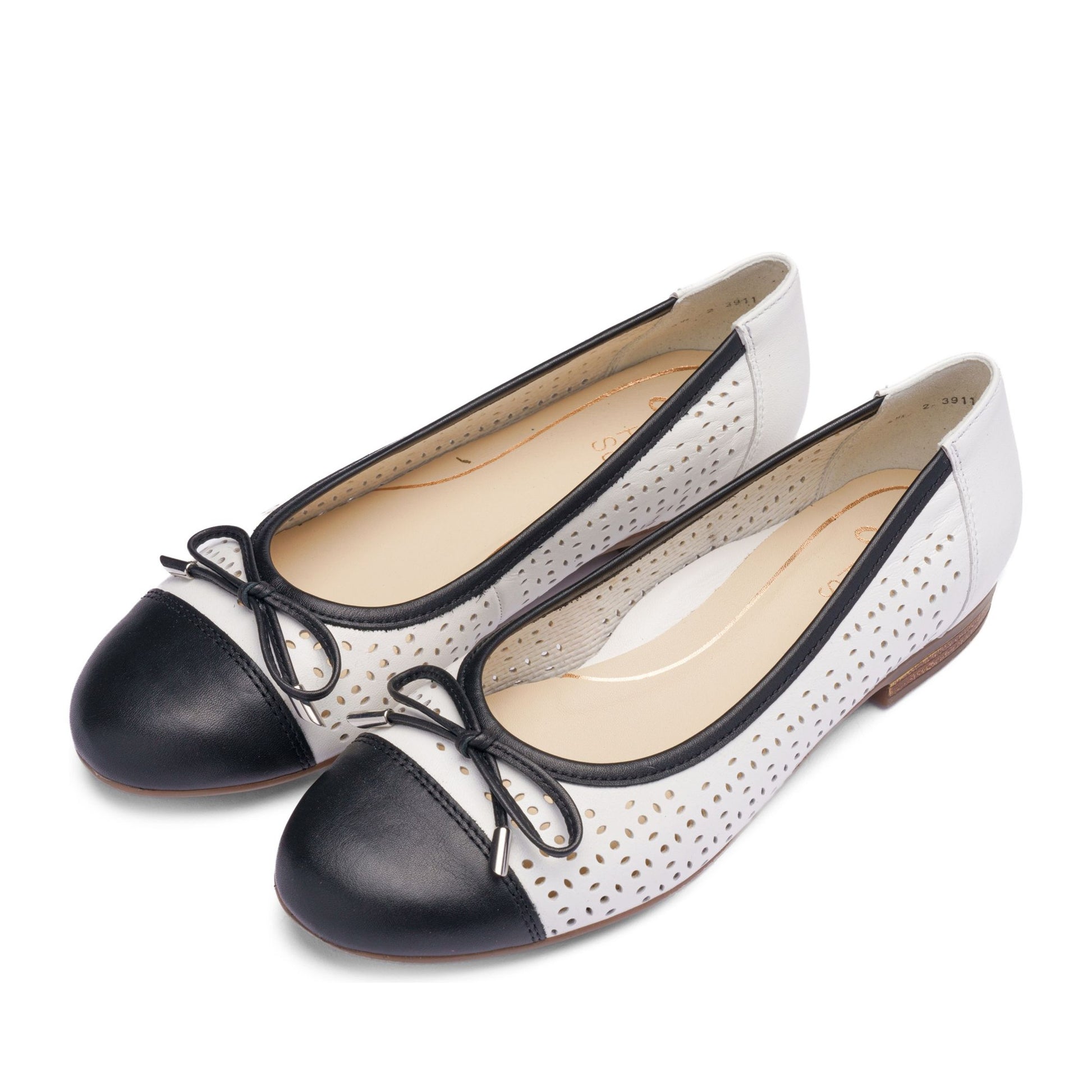 Sardinia Women's White Open-Toe Ballet Flats