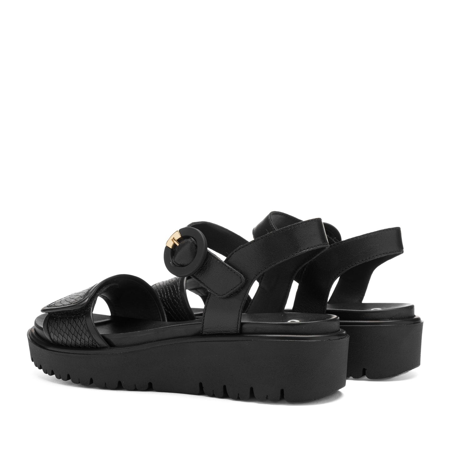 Bilbao Women's Black Open-Toe Sandals