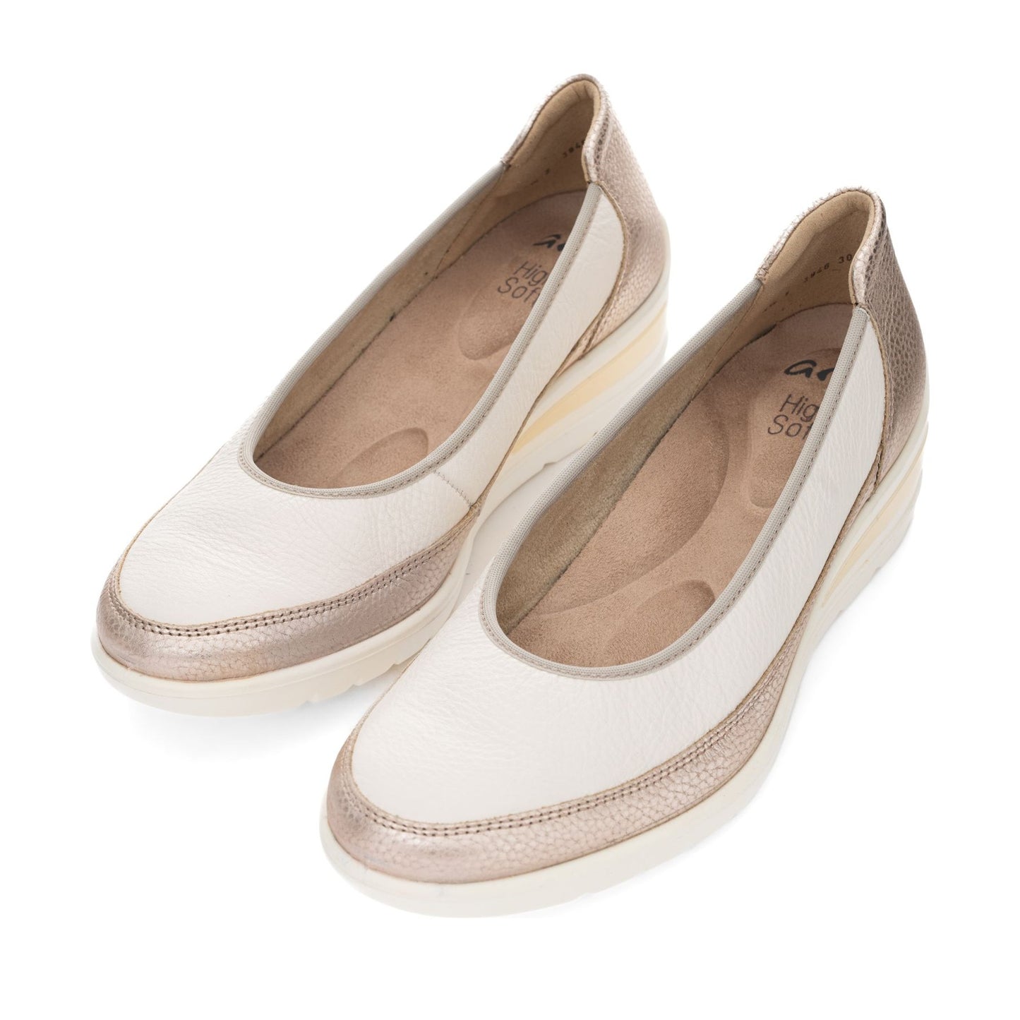 Zürich Women's Beige Open-Toe Ballet Flats