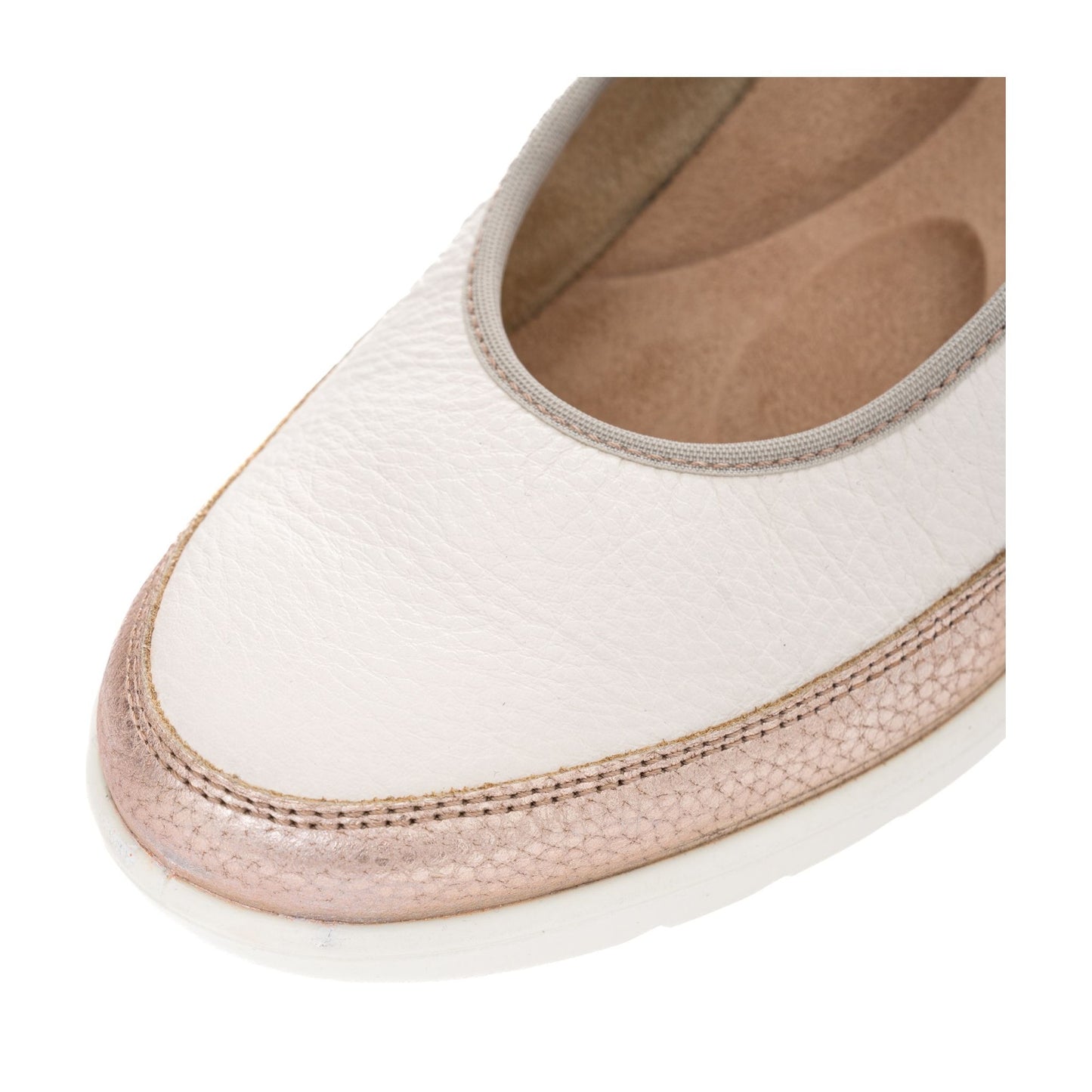 Zürich Women's Beige Open-Toe Ballet Flats