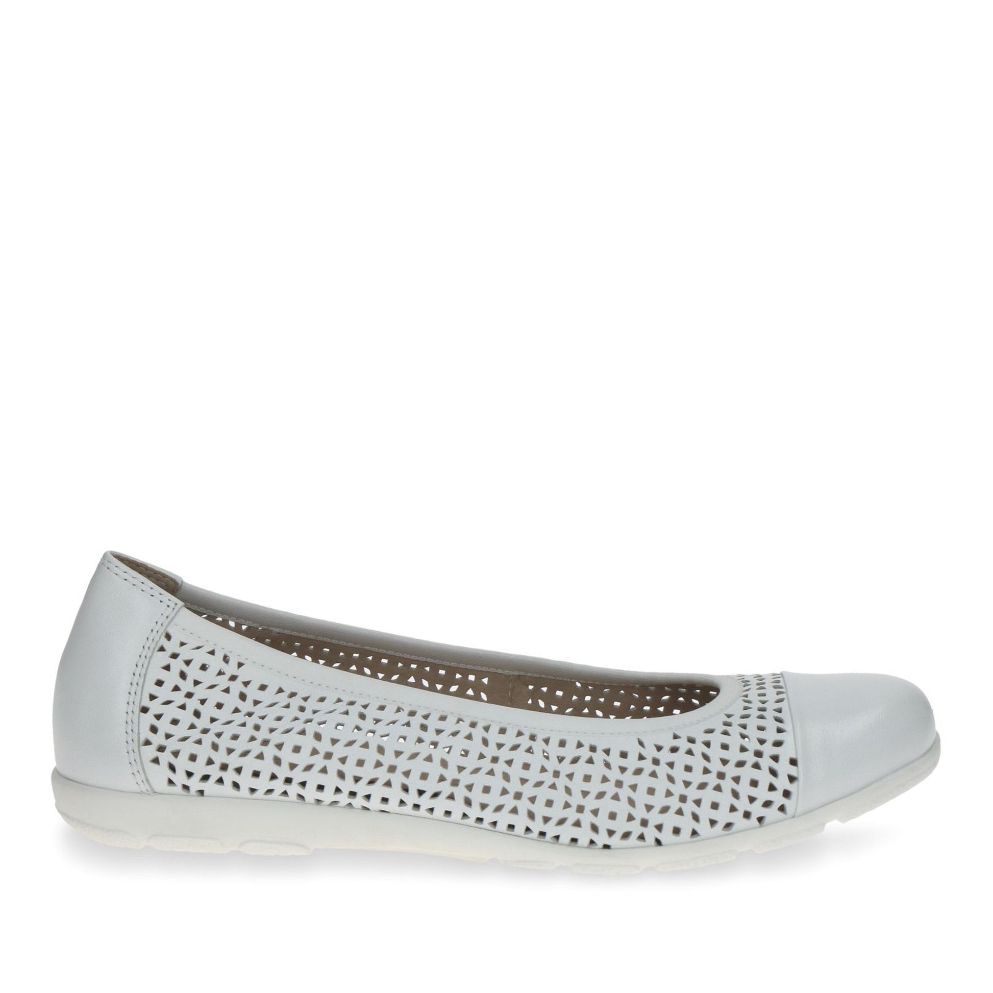 Women's White Wedge Ballet Flats