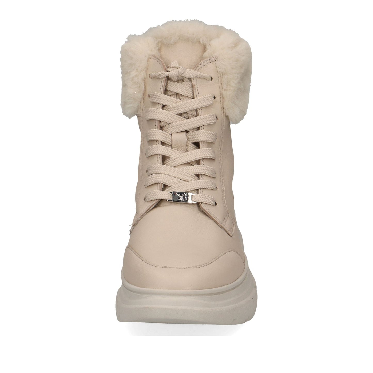 Women's Beige Wedge Ankle Boots
