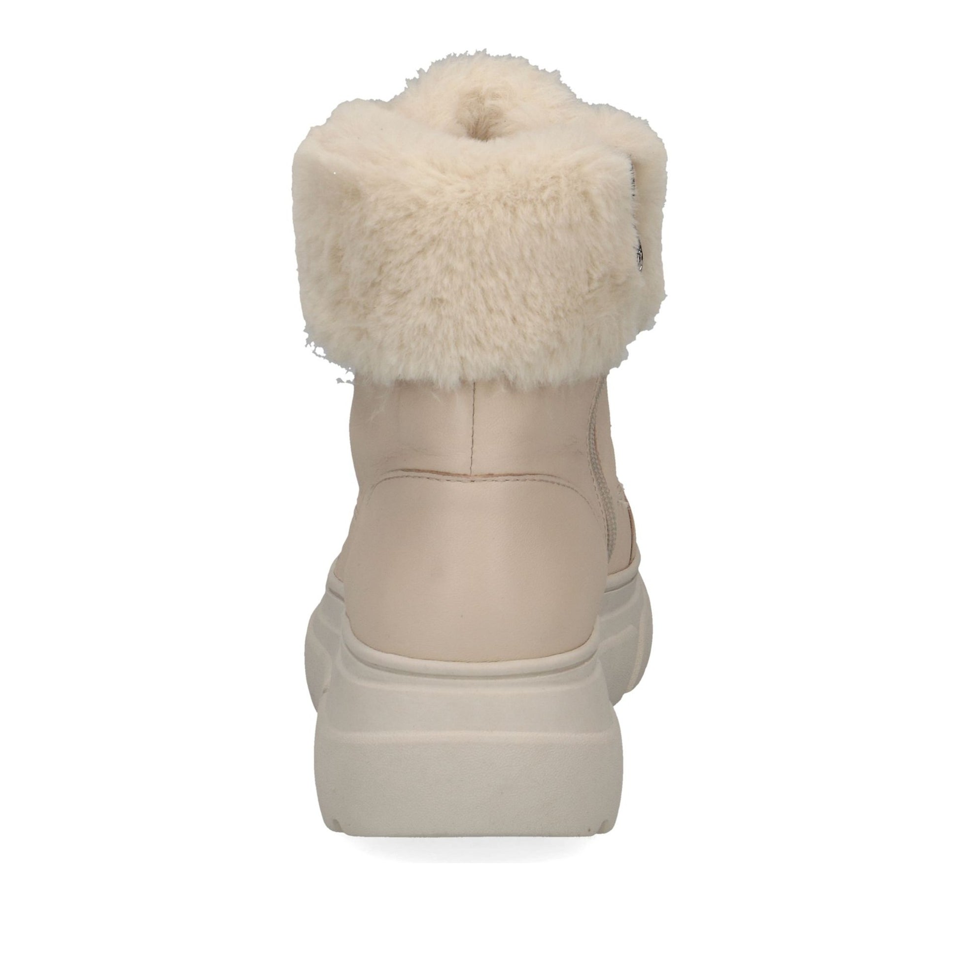 Women's Beige Wedge Ankle Boots