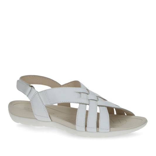 Women's White Wedge Open-Toe Sandals