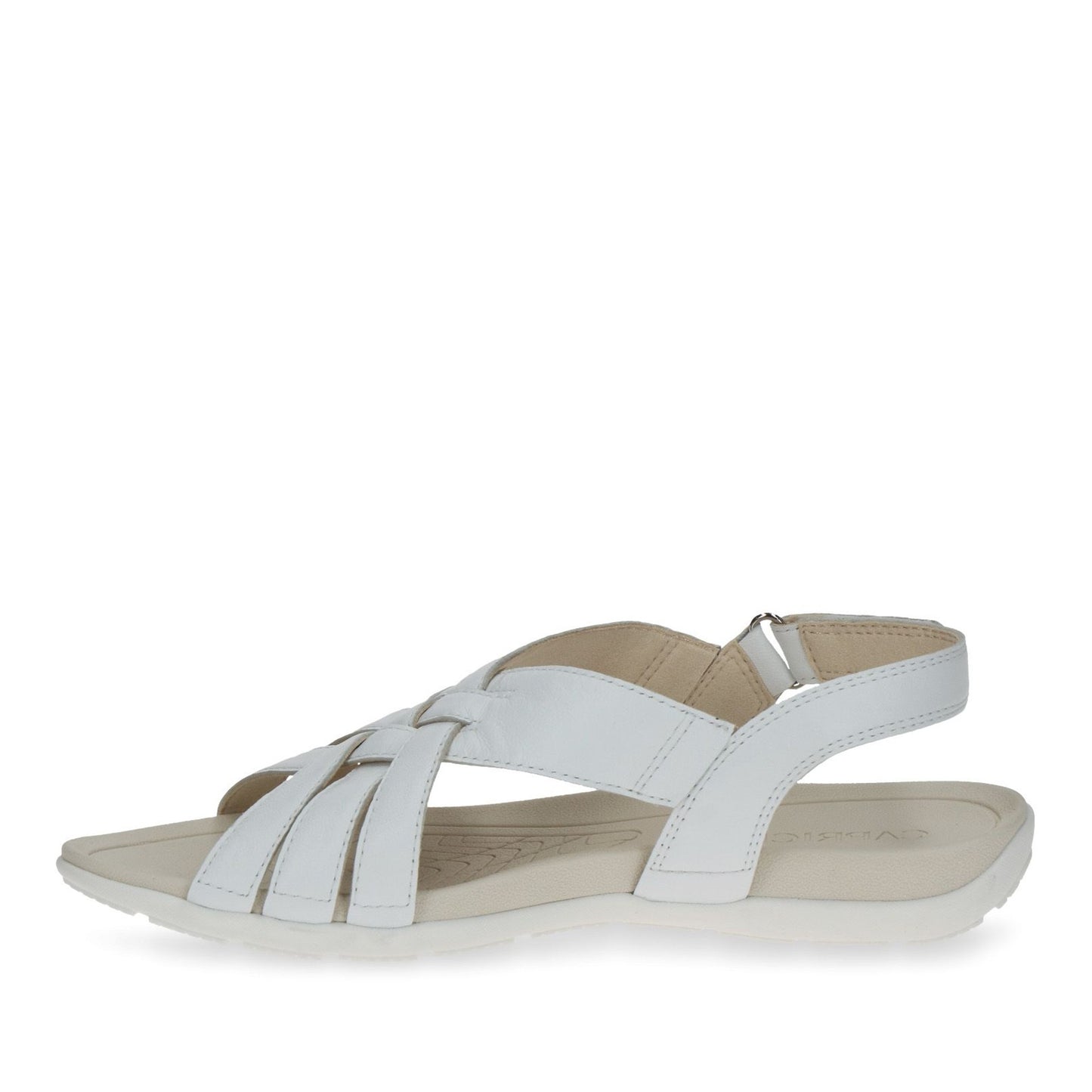 Women's White Wedge Open-Toe Sandals
