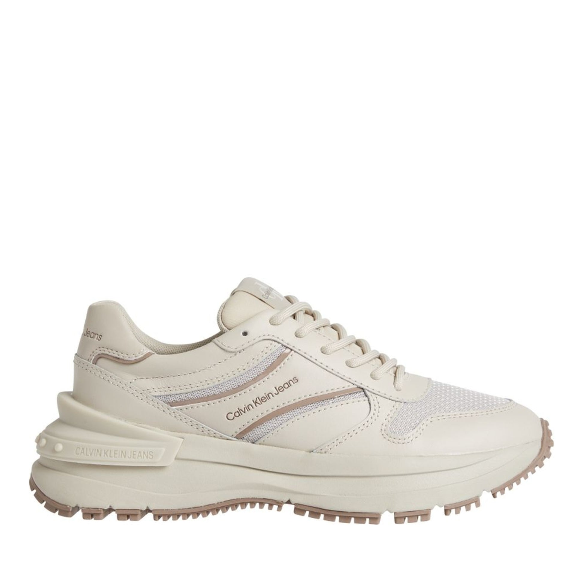 Women's Beige Chunky Athletic Sneakers