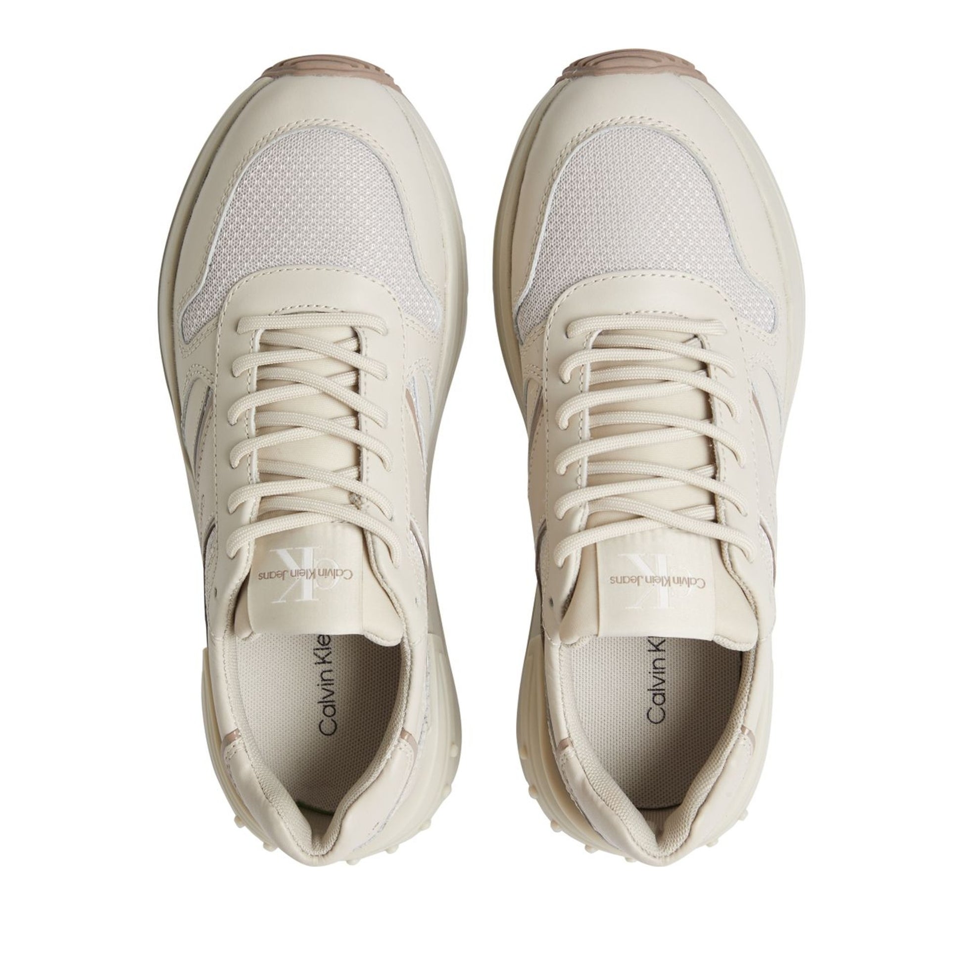 Women's Beige Chunky Athletic Sneakers