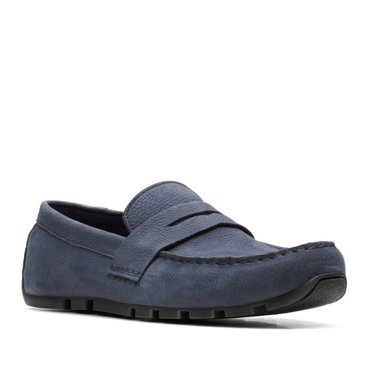 Oswick Bar Men's Blue Moccasins